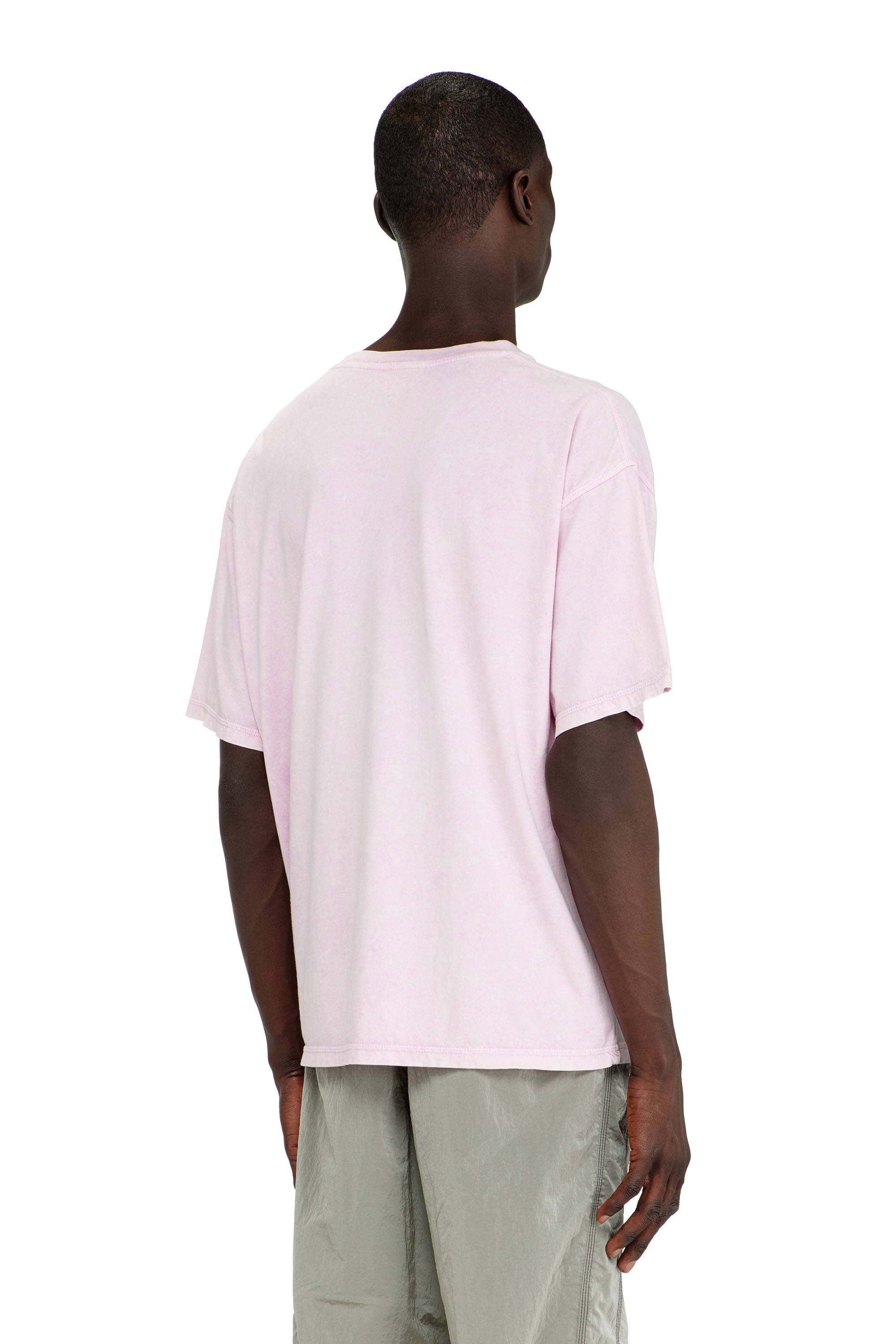 Diesel - T-BOXT-AA14, Camiseta de algod&oacute;n con efecto tratado Hombre in Rosa - 4