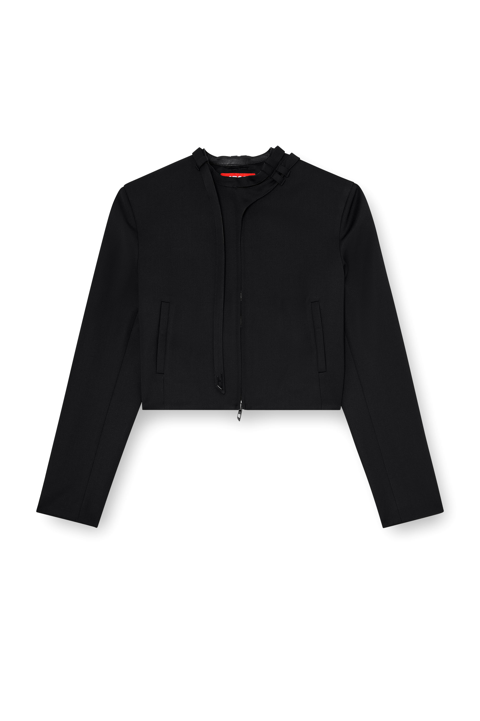 Diesel - G-HAVOC-1, Americana entallada con tira de cuello biker Mujer in Negro - 3