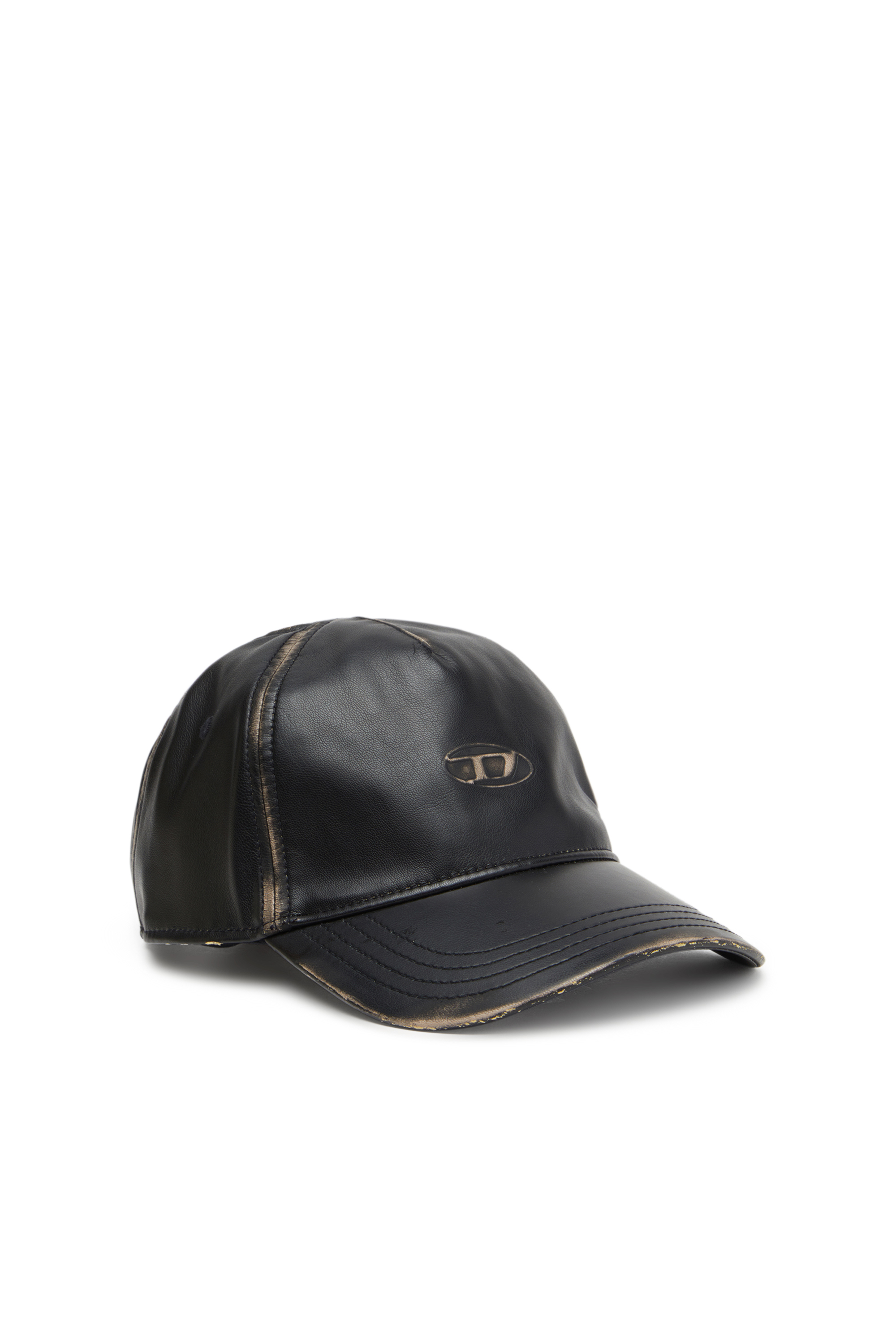 Diesel - C-HEATHER, Gorra de béisbol de cuero sintético Hombre in Negro - 1