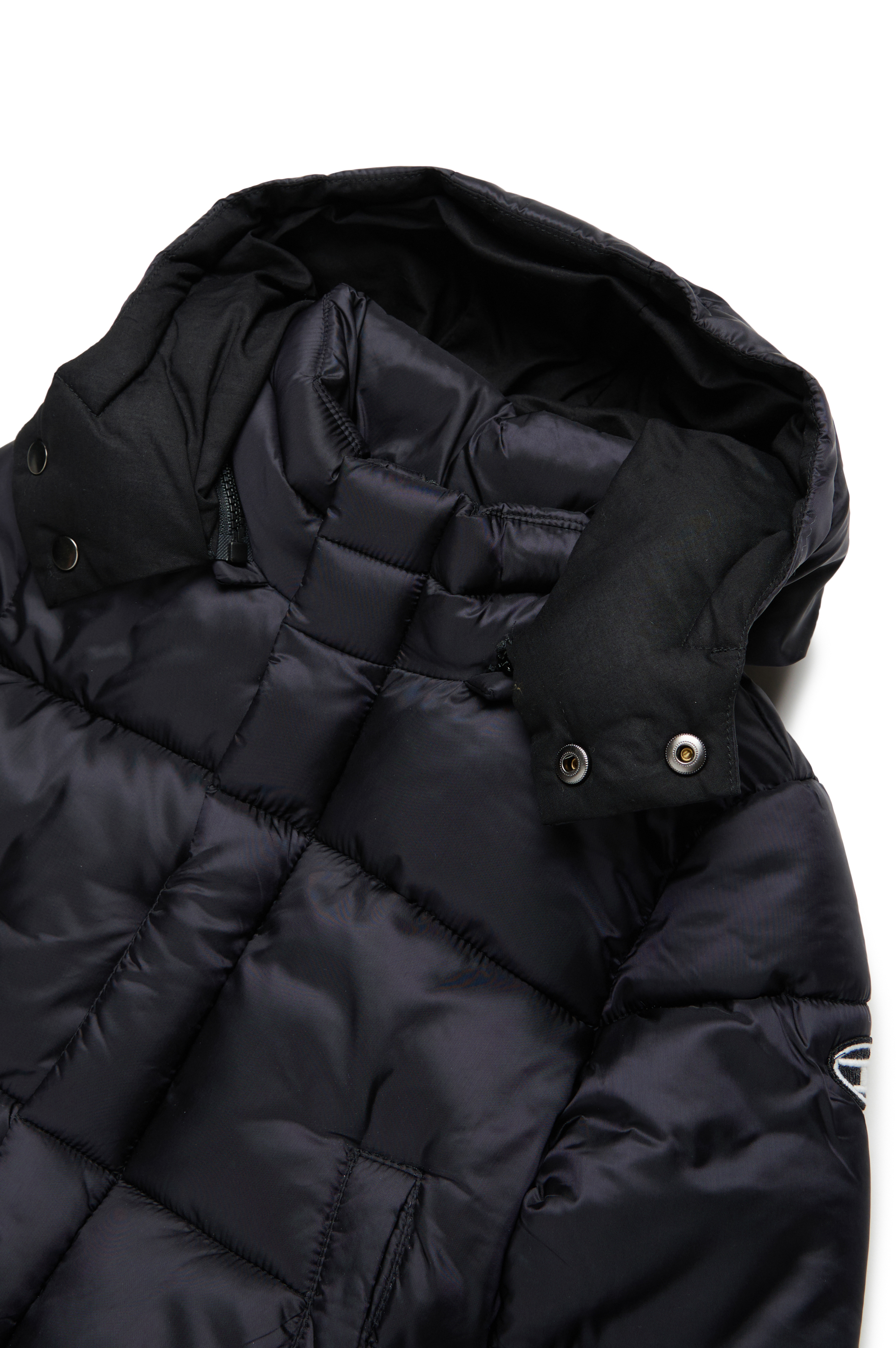 Diesel - JWROLFYSB, Unisex Chaqueta puffer con parche oval D in Negro - Image 3