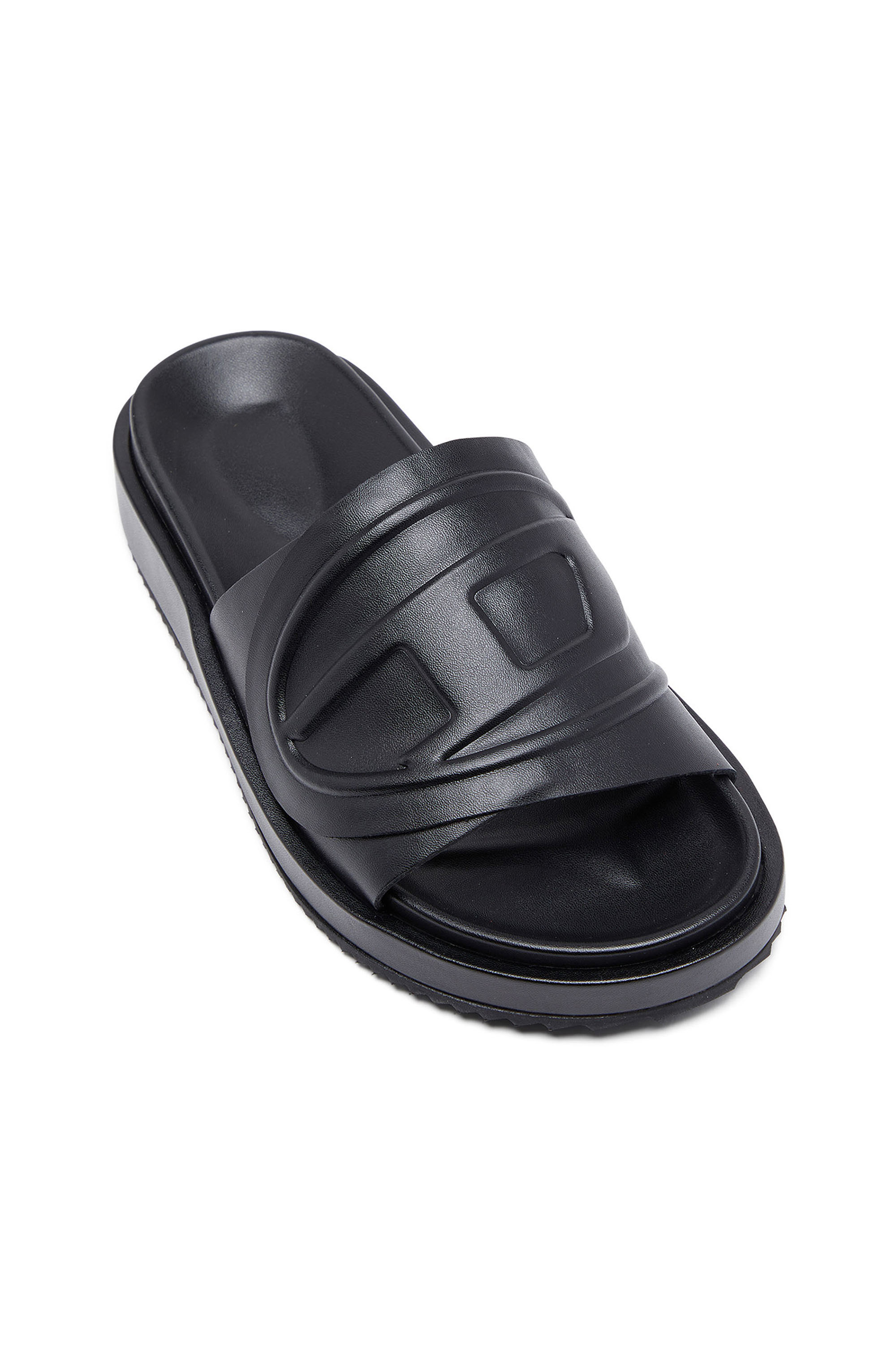 Diesel - SA-SLIDE D OVAL W, Mujer Sa-Slide D-Chanclas con correa Oval D in Negro - Image 6