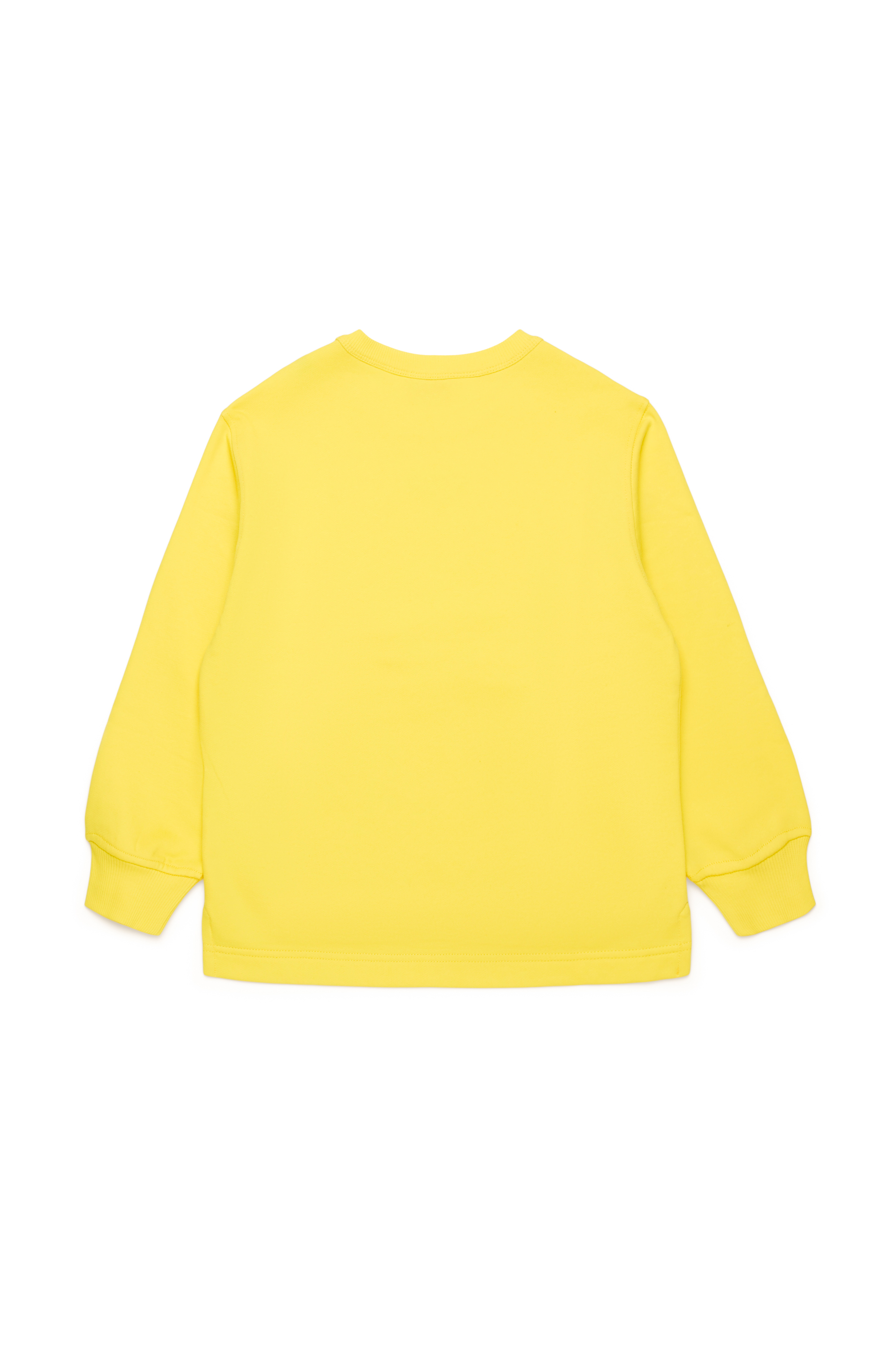 Diesel - SMACSISOD OVER, Sudadera con logotipo Oval D de aspecto metálico Hombre in Amarillo - 2