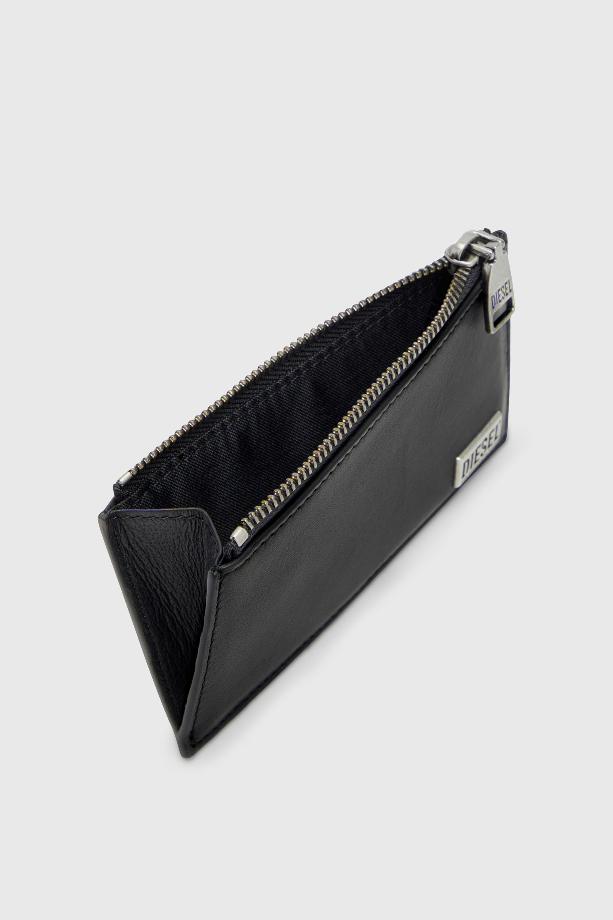 Diesel - BISCOTTO CARD HOLDER III, Tarjetero plano en piel semibrillante Hombre in Negro - 3