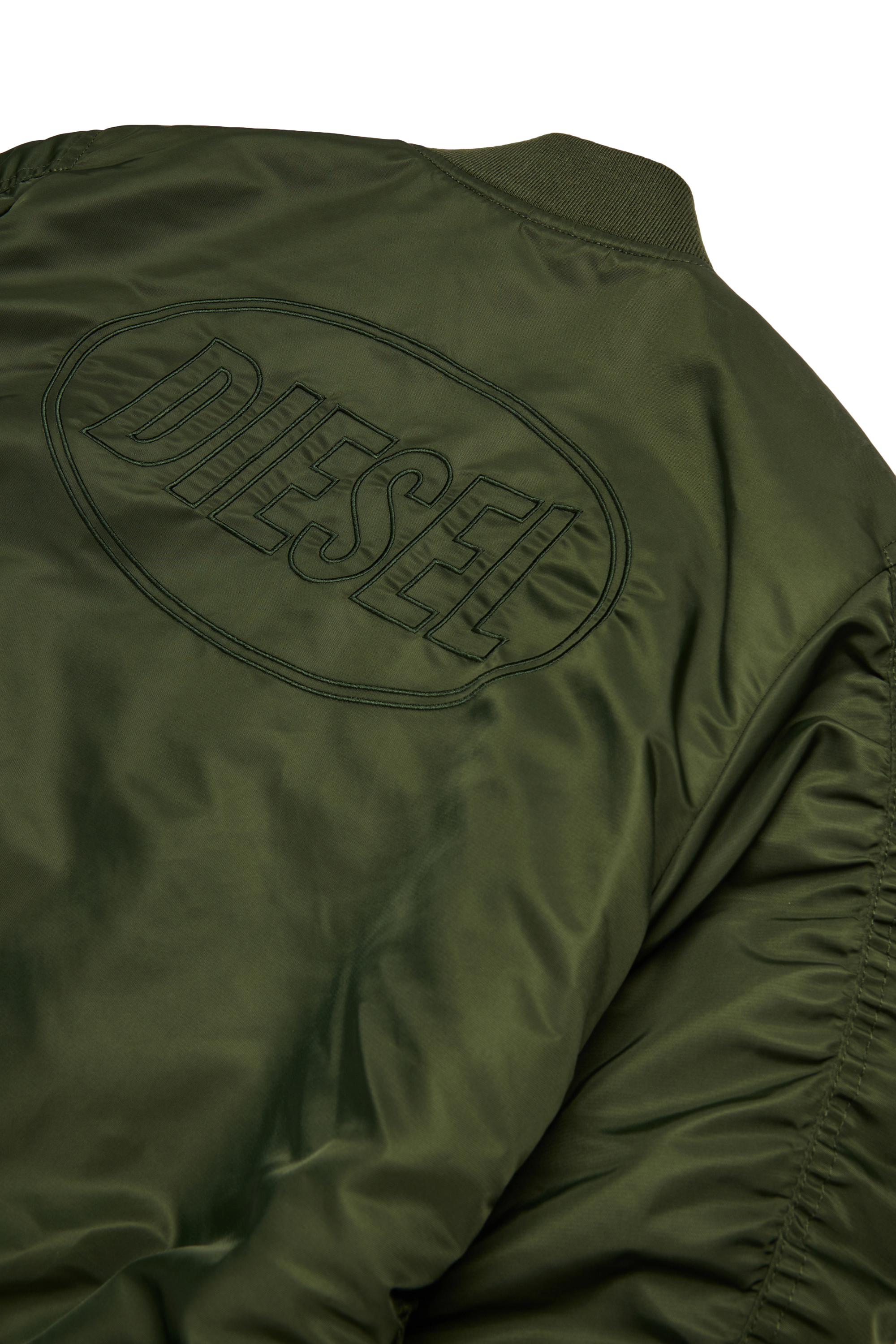 Diesel - JHELD, Chaqueta bomber de nylon con logo bordado Hombre in Verde - 4
