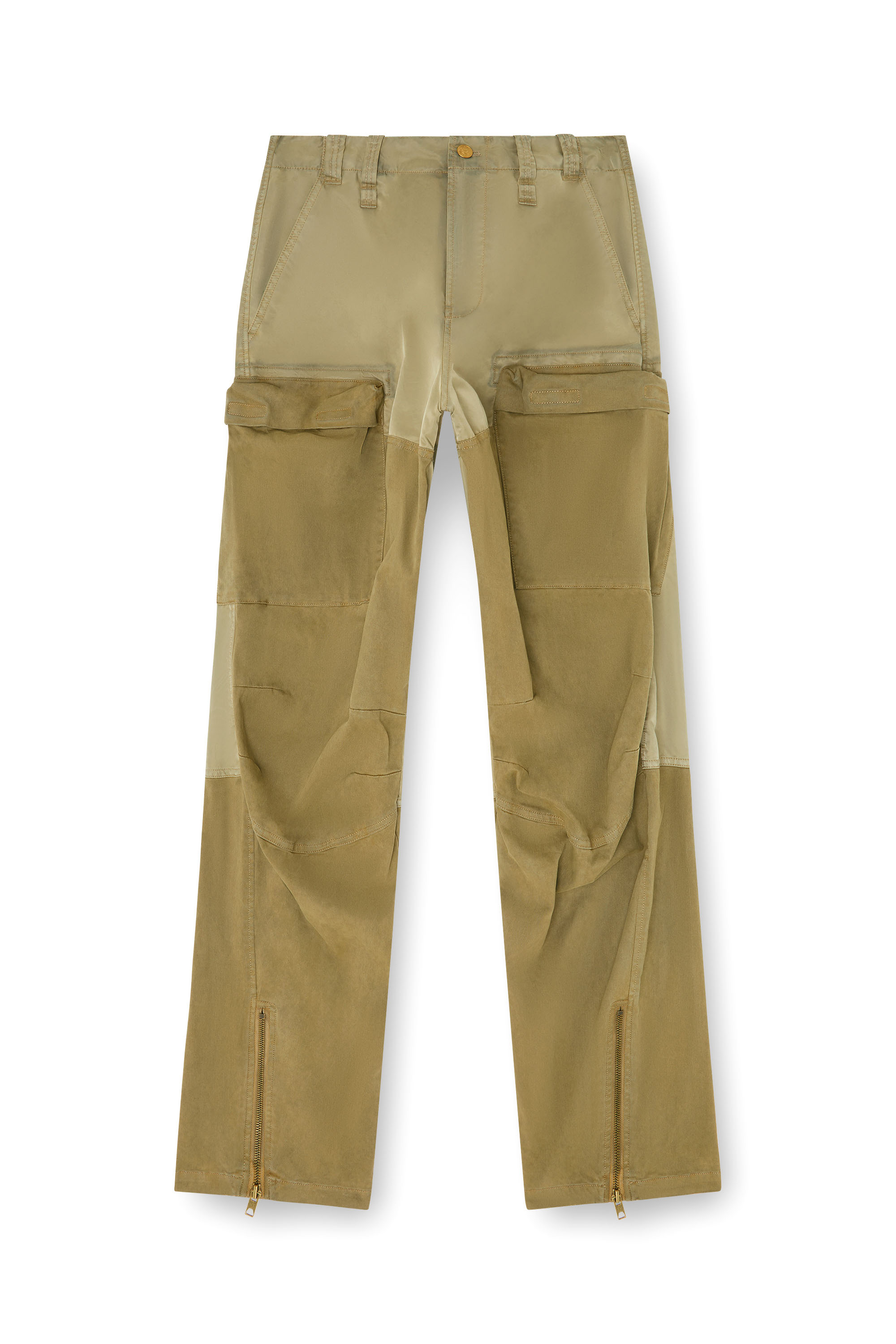 Diesel - P-ARKER, Pantalones cargo de algod&oacute;n y nailon Mujer in Verde - 4