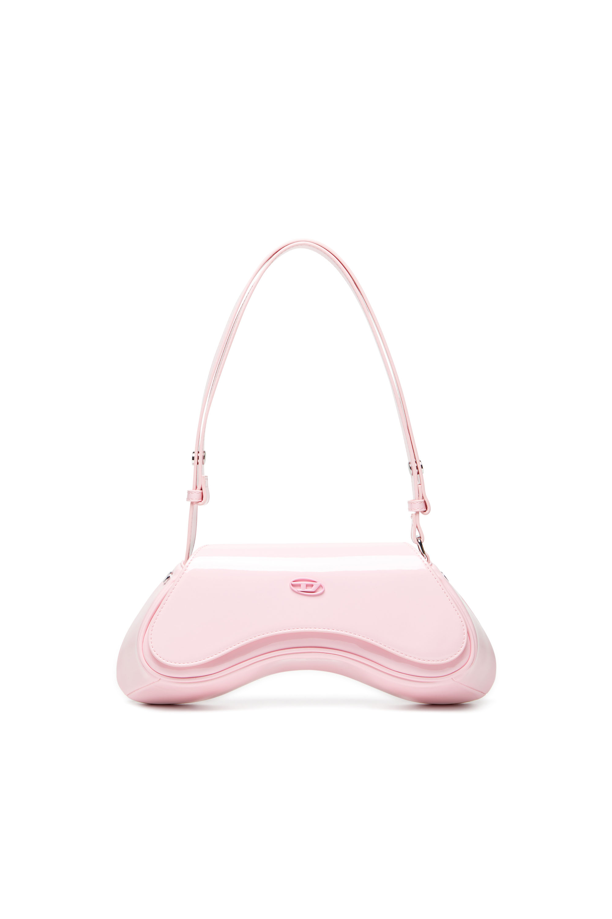 Diesel - PLAY CROSSBODY, Woman's Play-Crossbody bag in glossy PU in Pink - 1