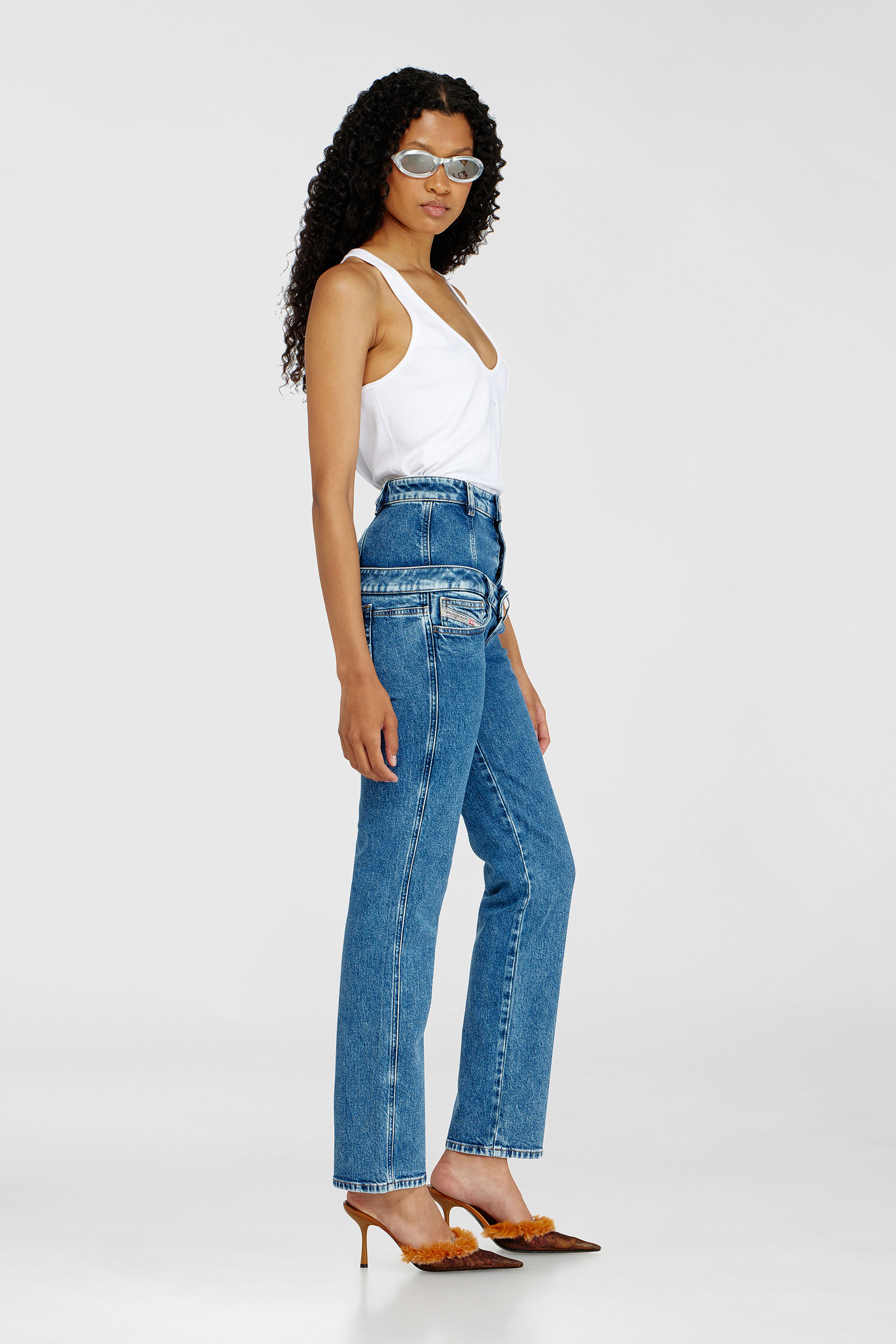 Diesel - Slim Jeans D-Fynora 007EU Mujer, Azul medio - 2