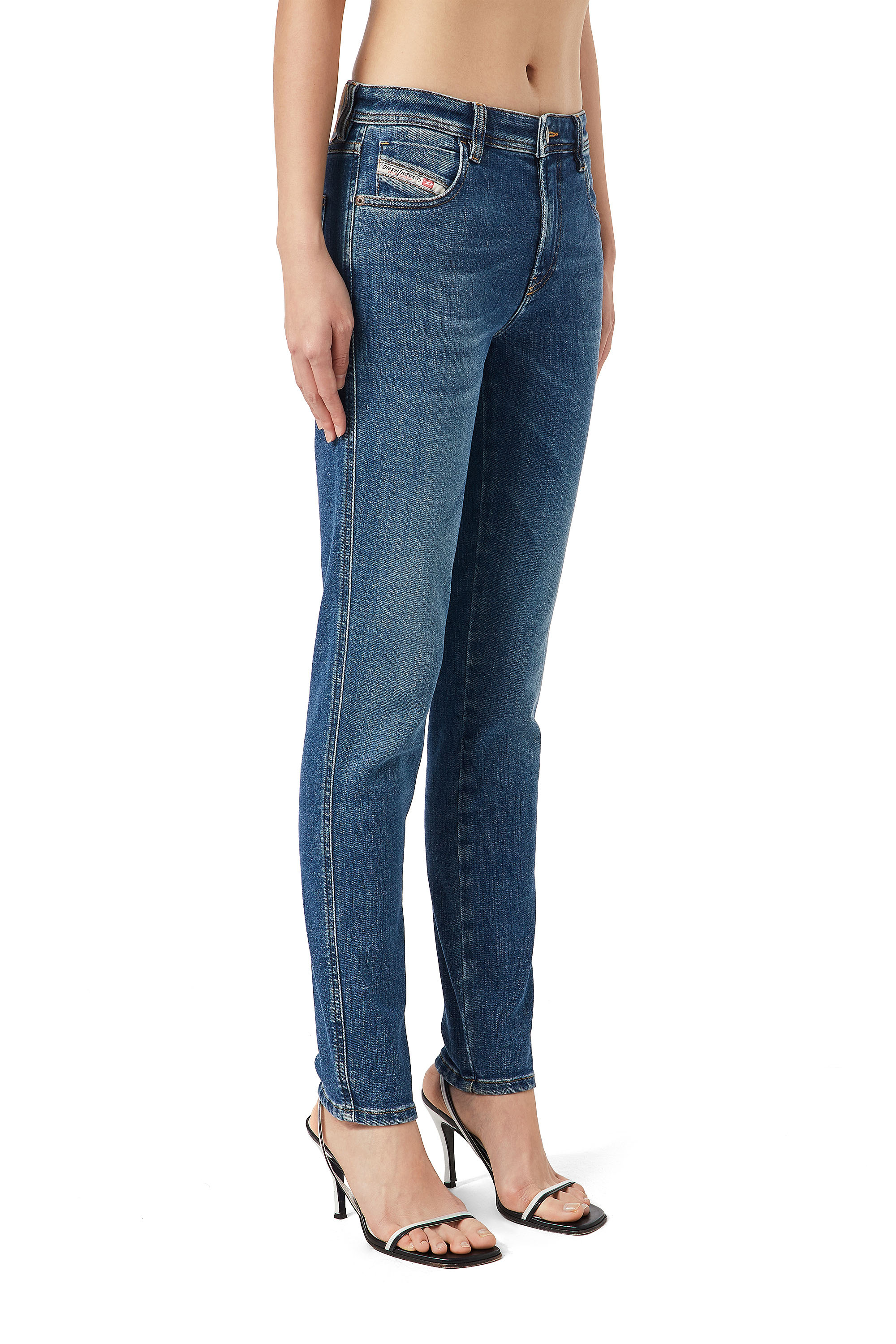 Diesel - 2015 BABHILA 09C59 Skinny Jeans, Azul medio - Image 3