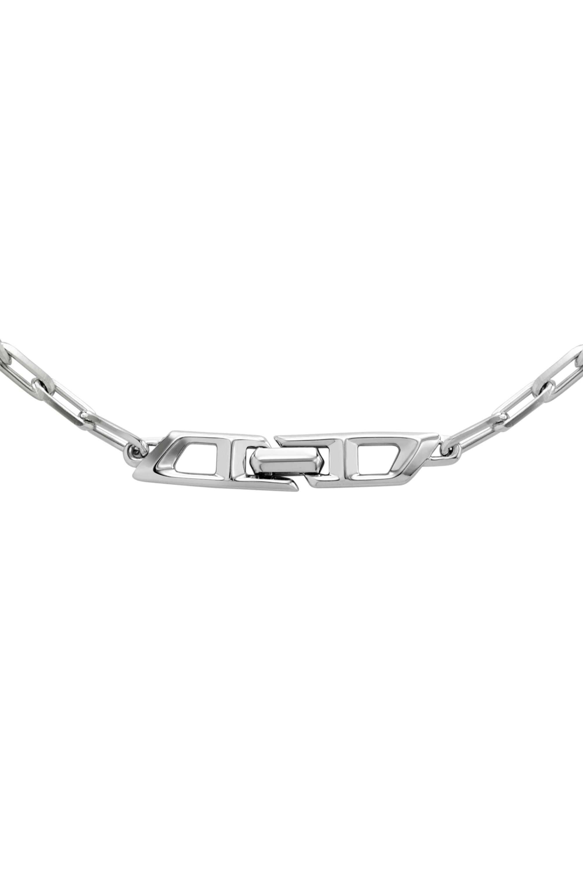 Diesel - DL1364040 STERLING SILVER JEWEL, Collar de plata de ley de cadena Unisex in Plateado - 2