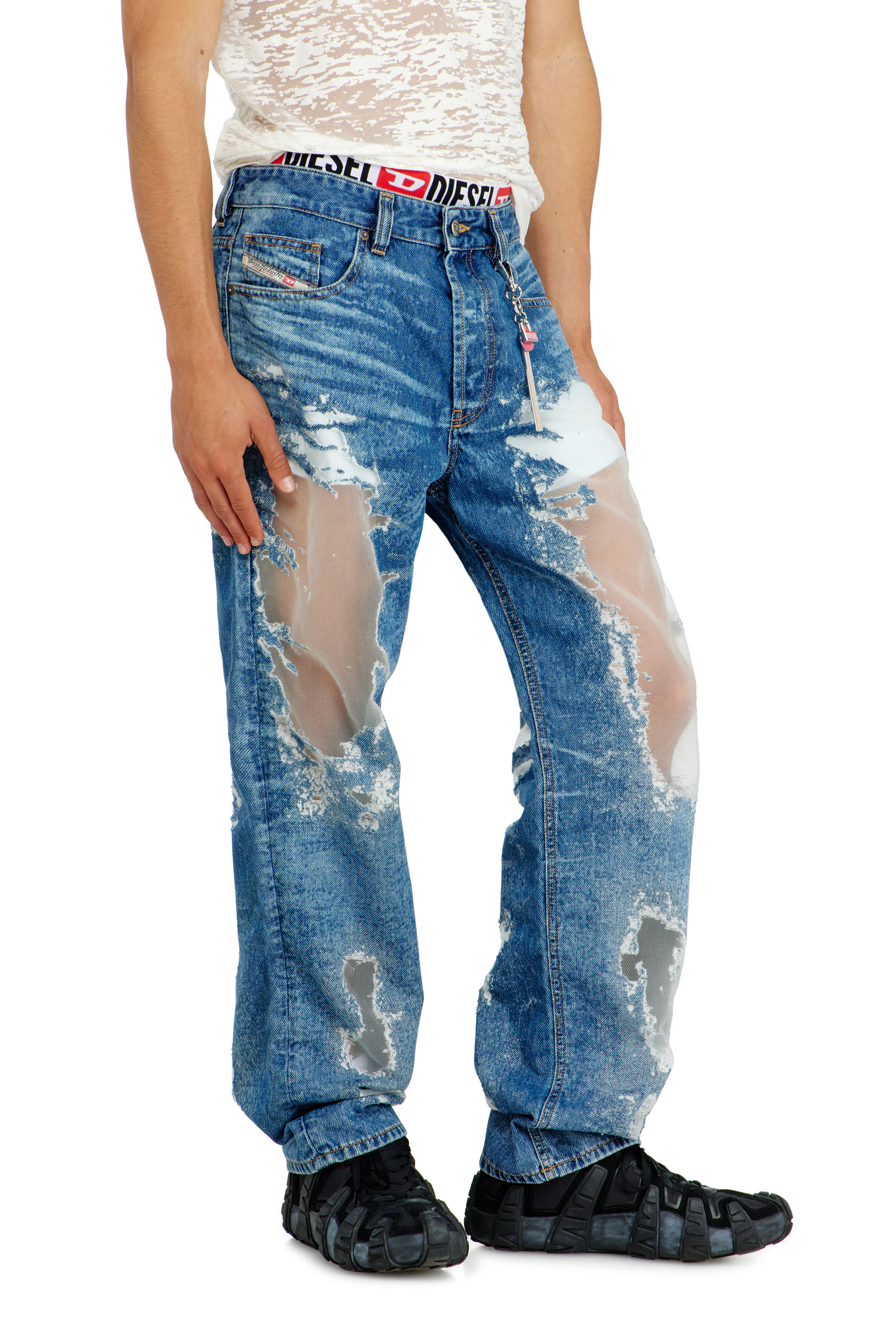 Diesel - Regular Jeans 2024 D-Macs 068ZH Hombre, Azul medio - 5
