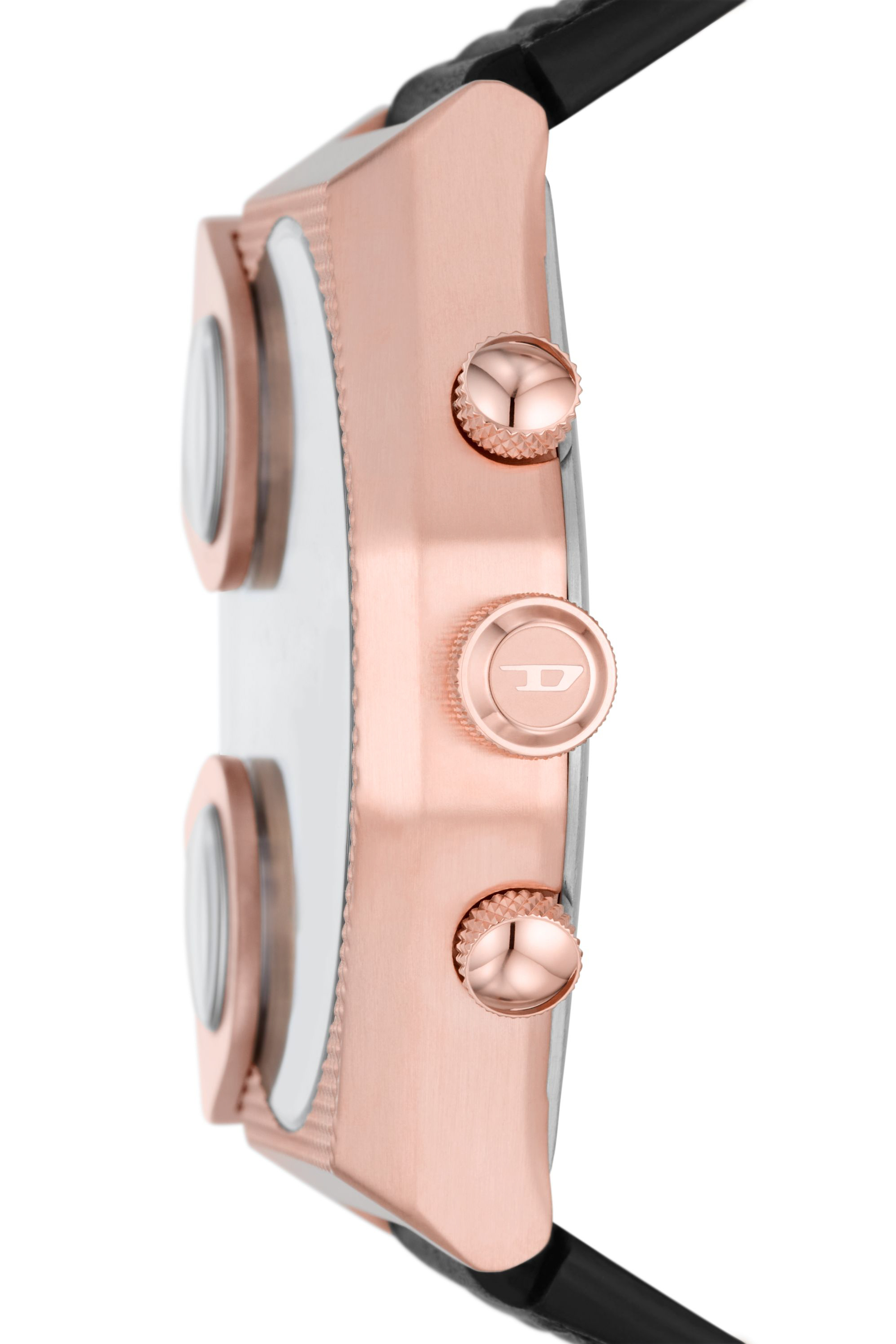 Diesel - DZ7475, Reloj Sideshow de cuero negro con cronógrafo Hombre in Negro - 3