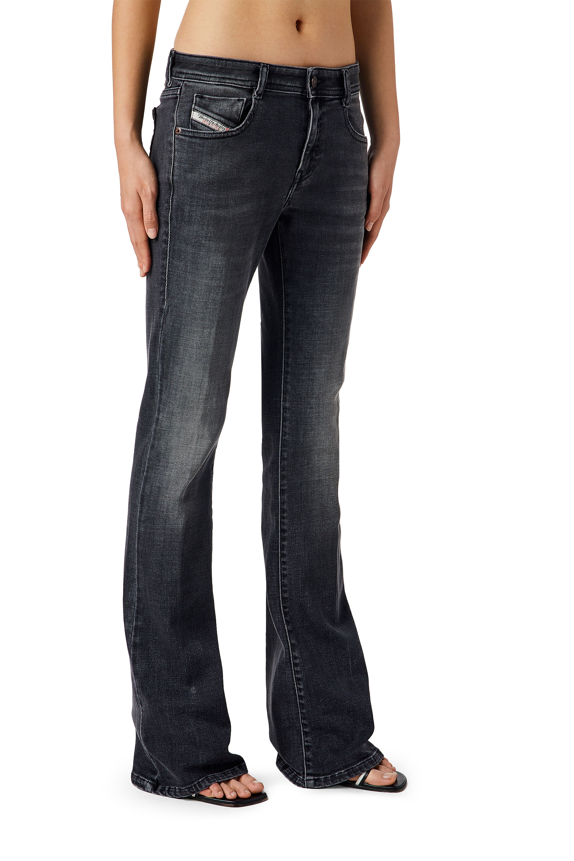Diesel - 1969 D-EBBEY 0EIAG Bootcut and Flare Jeans, Negro/Gris oscuro - Image 4