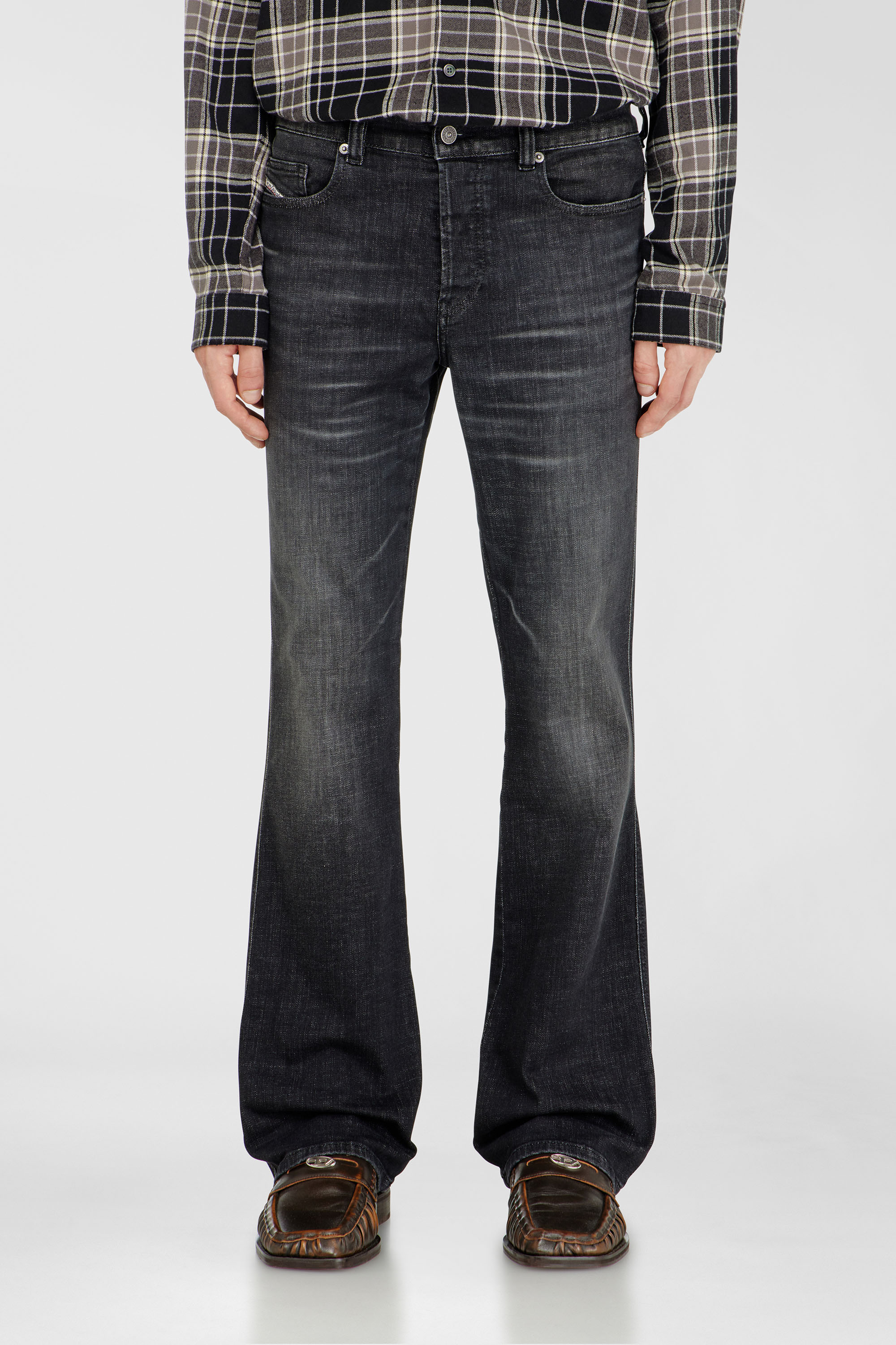 Diesel - Bootcut Jeans 1998 D-Buck 09H34 Hombre, Negro/Gris oscuro - 1