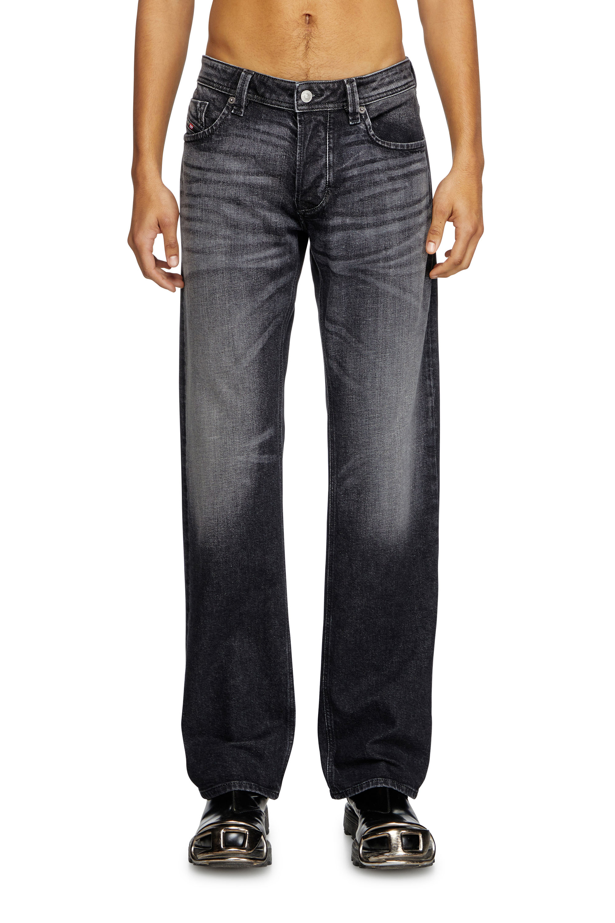 Diesel - Regular Jeans 1985 Larkee 09L52 Hombre, Negro/Gris oscuro - 3