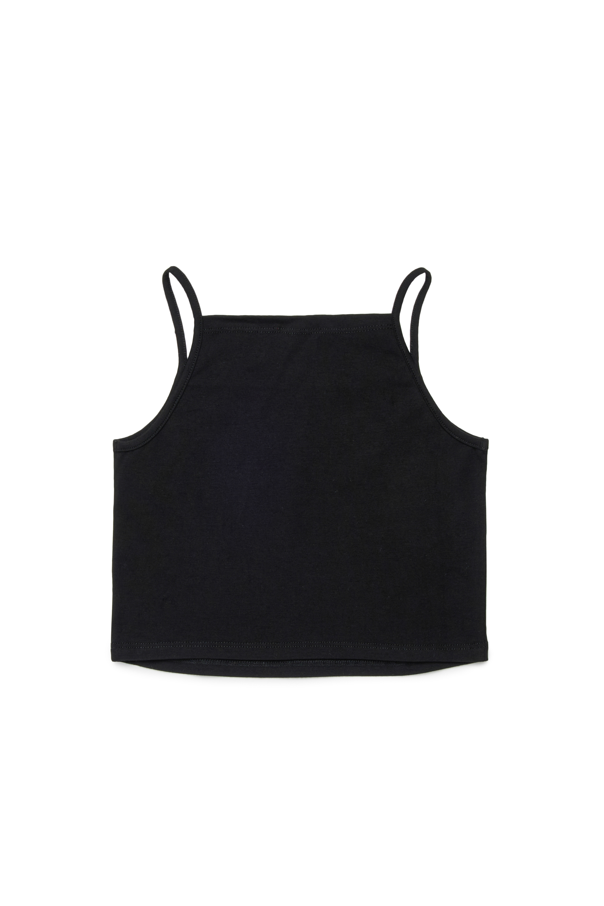 Diesel - TRIND, Top cami con logotipo Oval D de cristal Mujer in Negro - 2