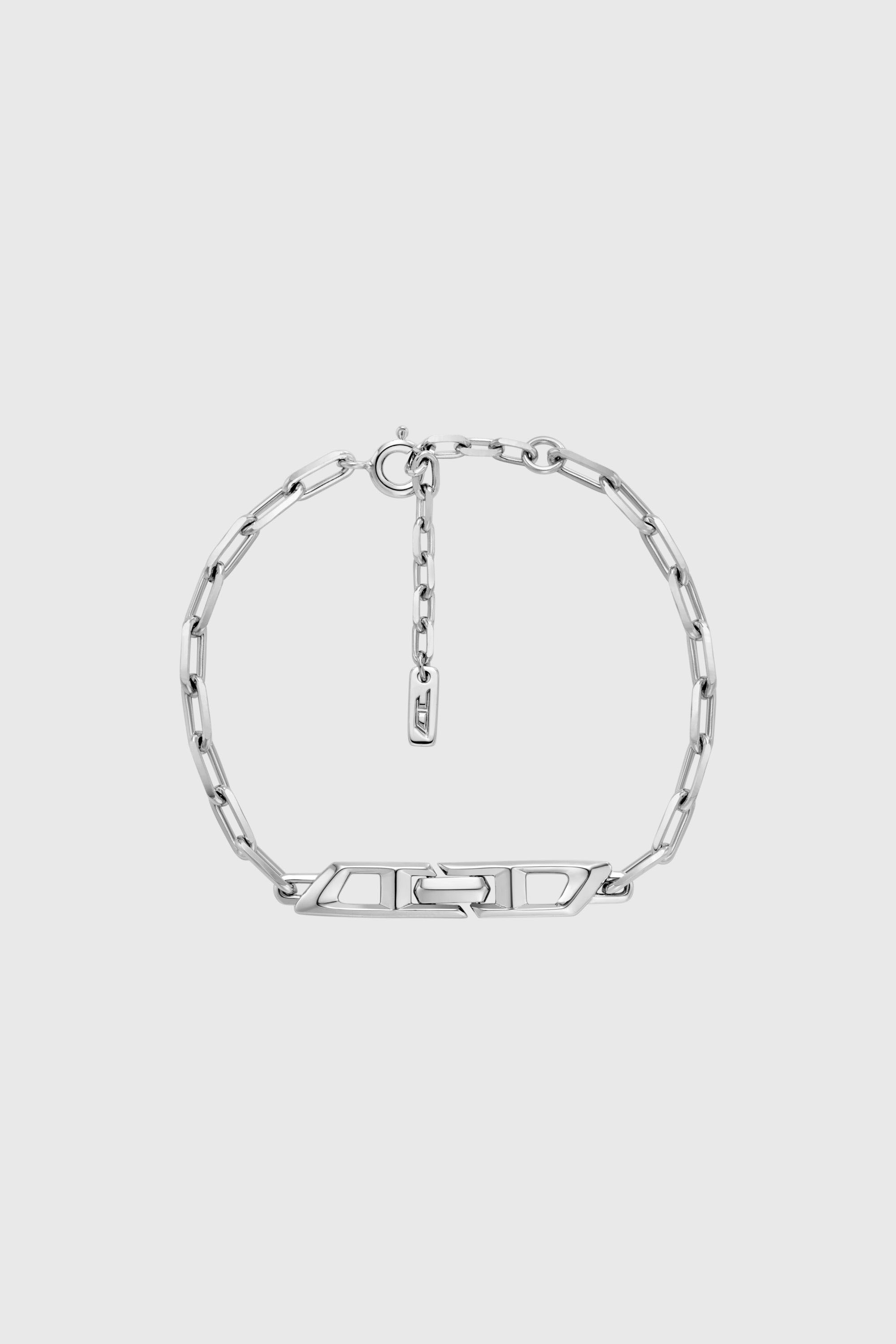 Diesel - DL1363040 STERLING SILVER JEWEL, Unisex's Sterling silver chain bracelet in Silver - 1