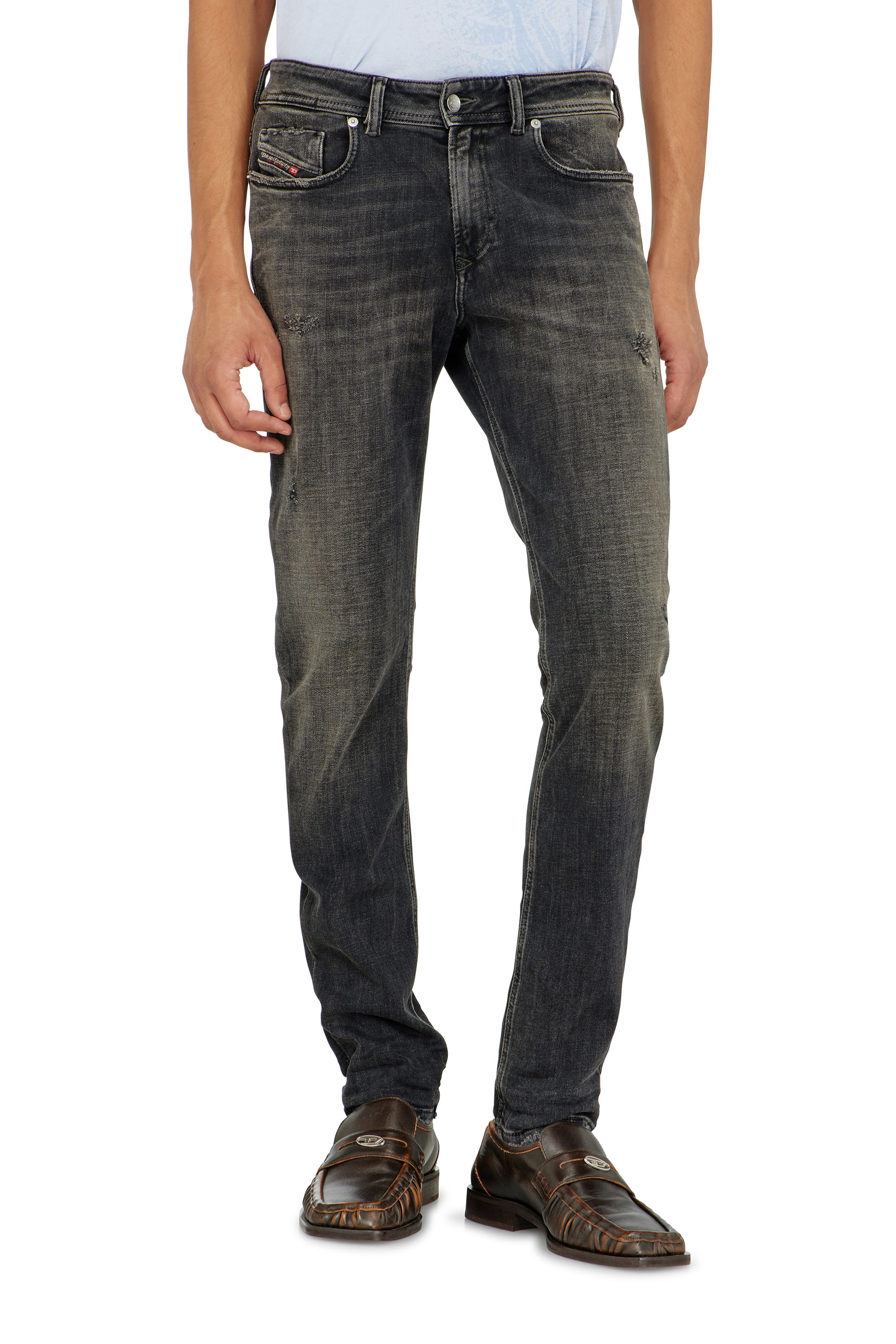 Diesel - Skinny Jeans 1979 Sleenker 09P77 Hombre, Negro/Gris oscuro - 1