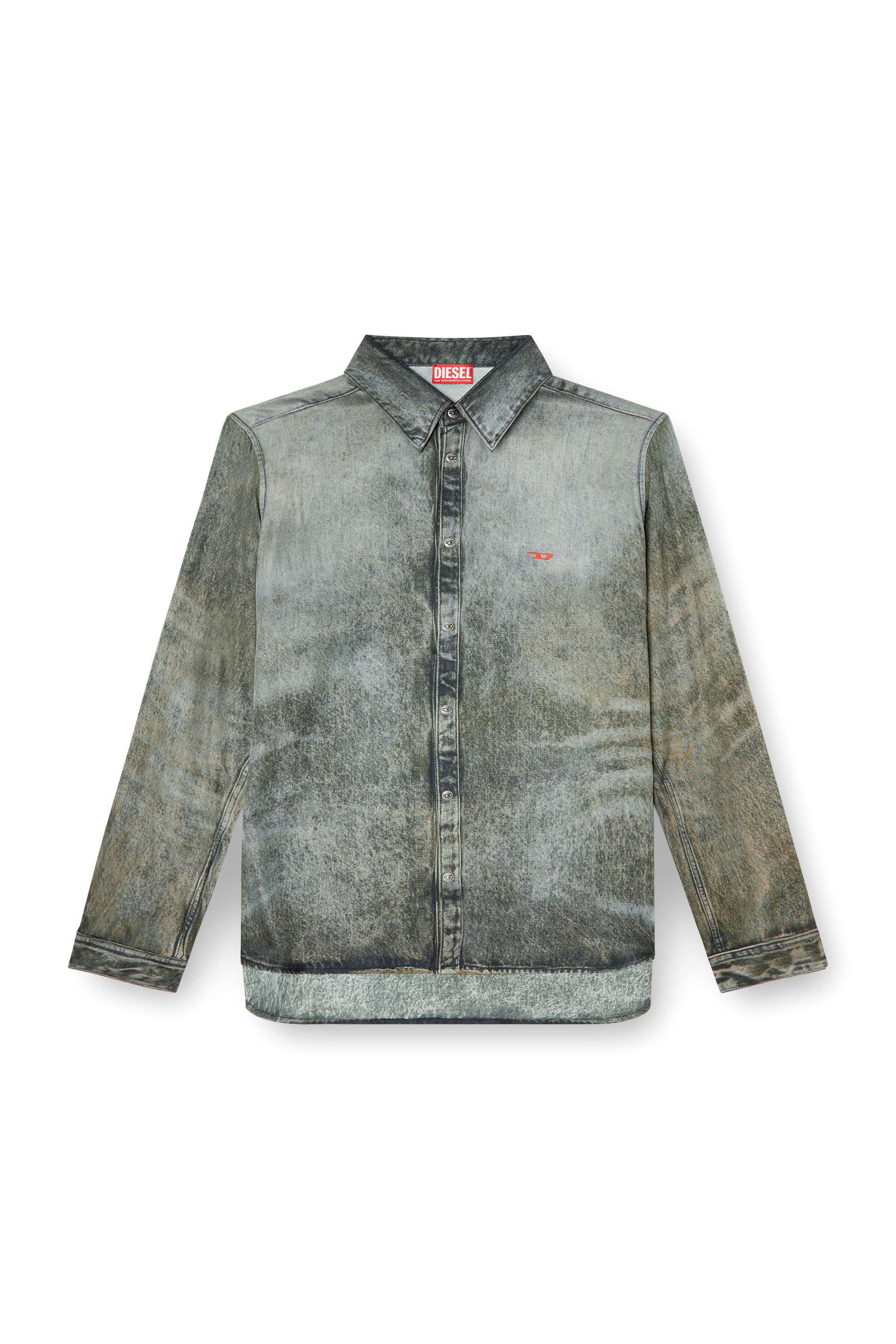 Diesel - S-SIMPLY-LKCT, Camisa de viscosa tipo denim Hombre in Negro - 3