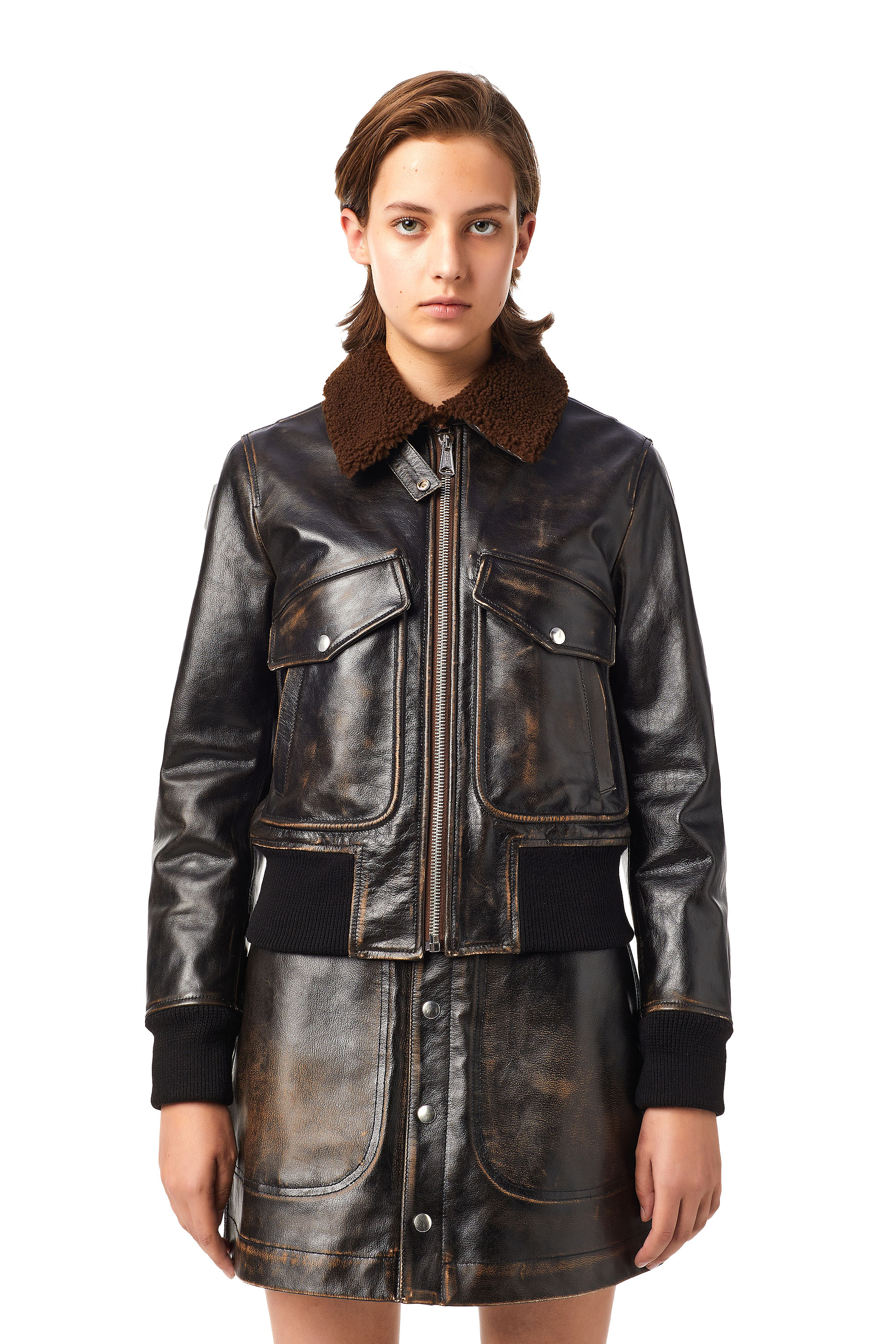 L-TRACY, Negro - Chaquetas de piel
