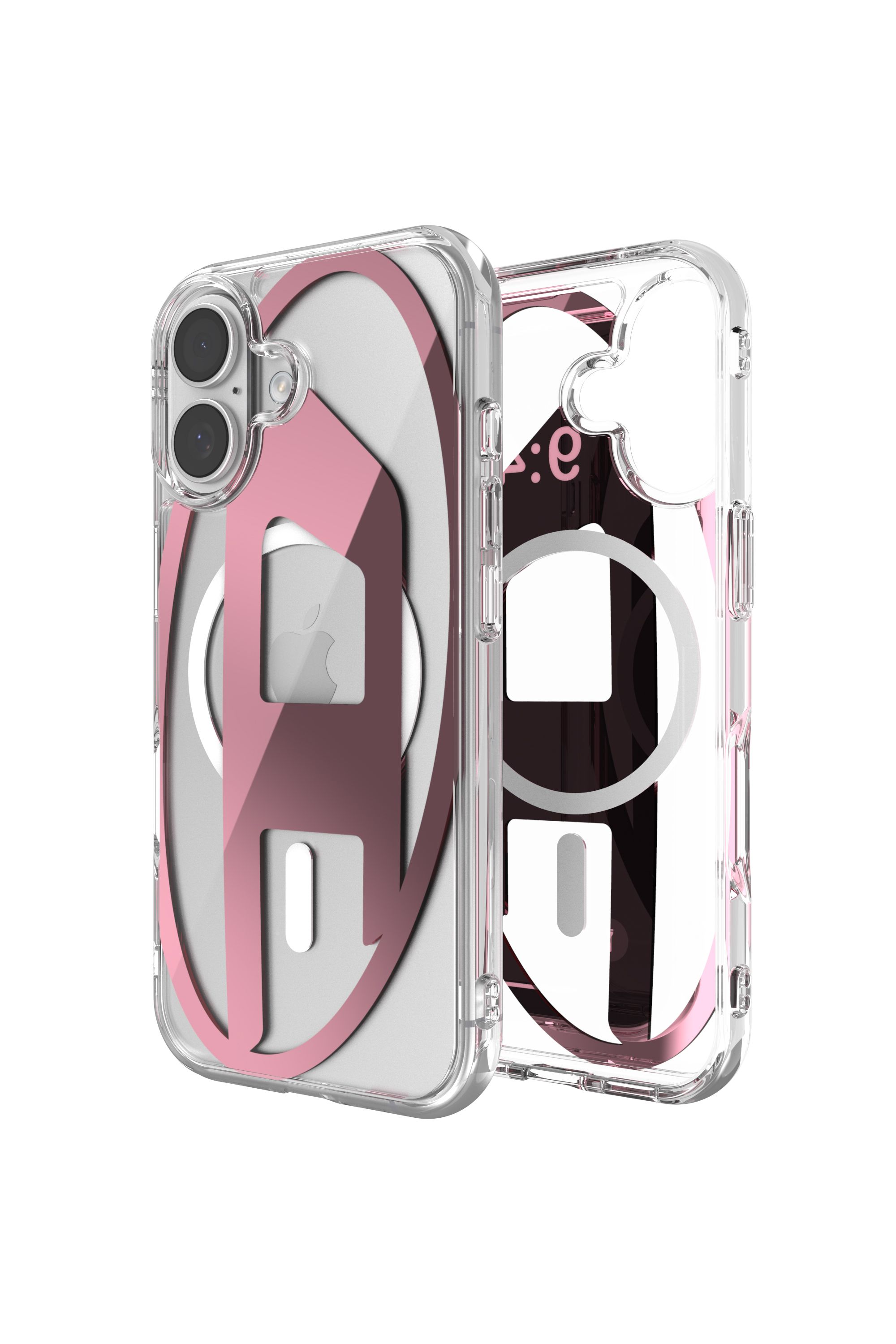 Diesel - 60419 AOP CASE, Funda metálica Oval D con Magsafe para iPhone 17 Unisex in Rosa - 1