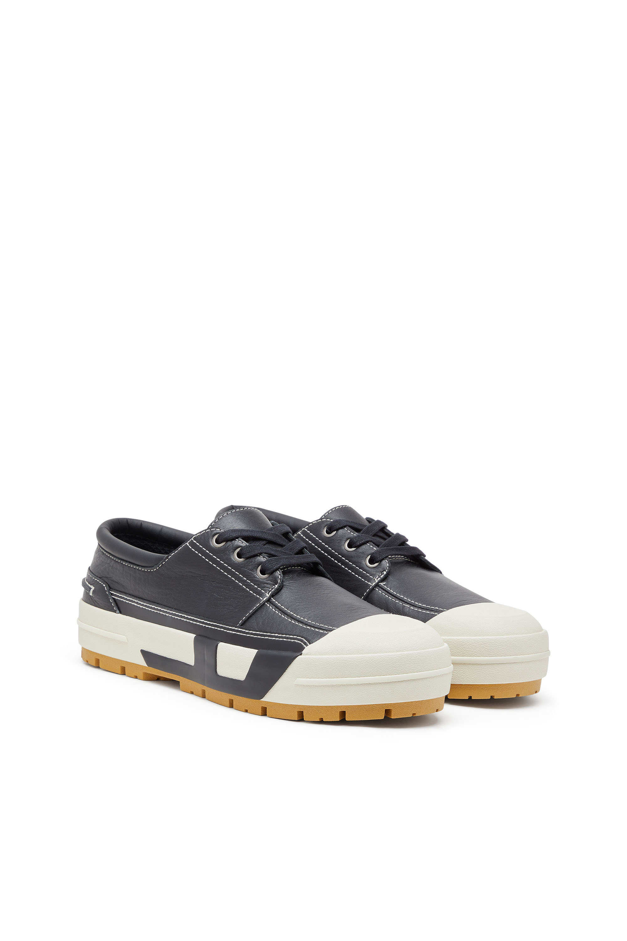 Diesel - S-D-VERSE MOCASSIN, S-D-Verse - Mocasín híbrido de cuero Hombre in Negro - 2