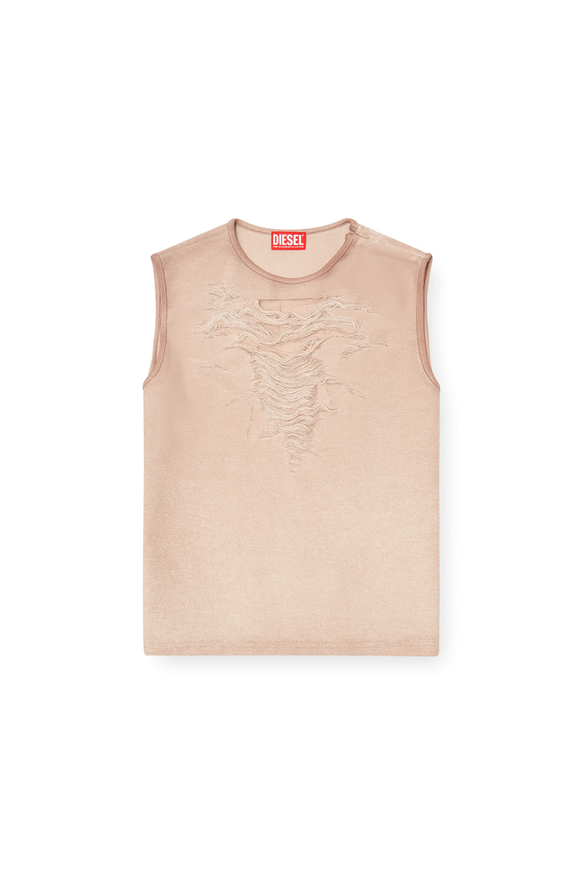 Diesel - T-YASY-S1, Top sin mangas con hilos devor&eacute; Mujer in Rosa - 3