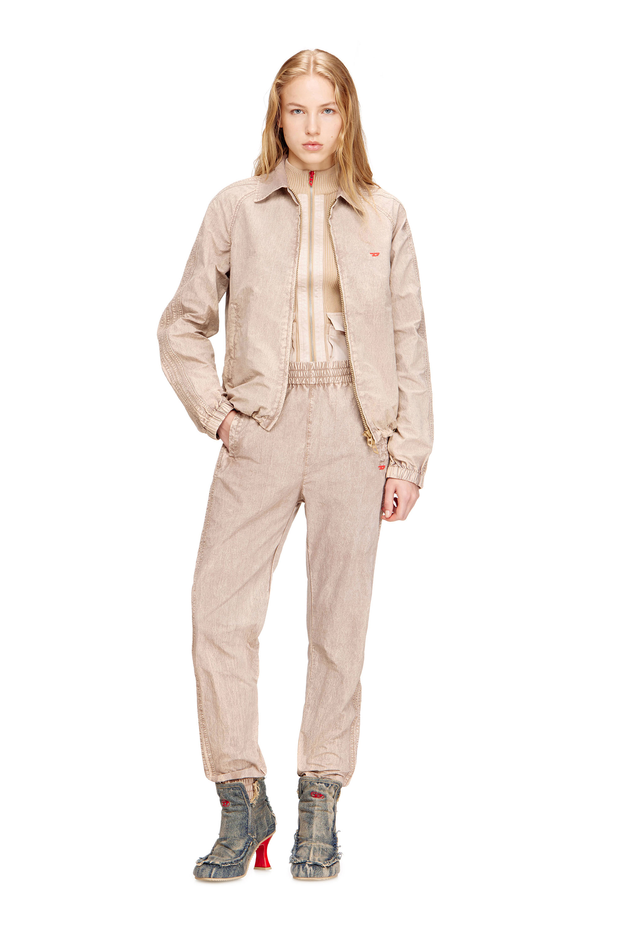 Diesel - J-FENIC-AG, Chaqueta de taslan con mangas a rayas Unisex in ToBeDefined - 2