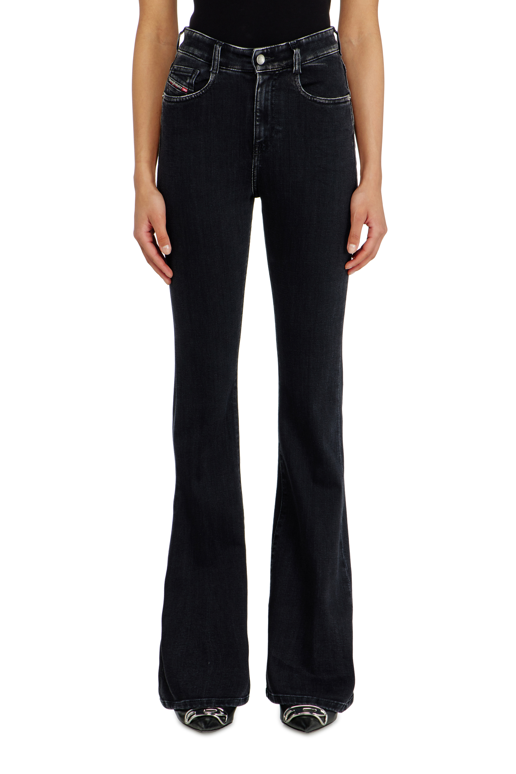 Diesel - Bootcut Jeans 1973 D-Partt 09P75 Mujer, Negro/Gris oscuro - 4