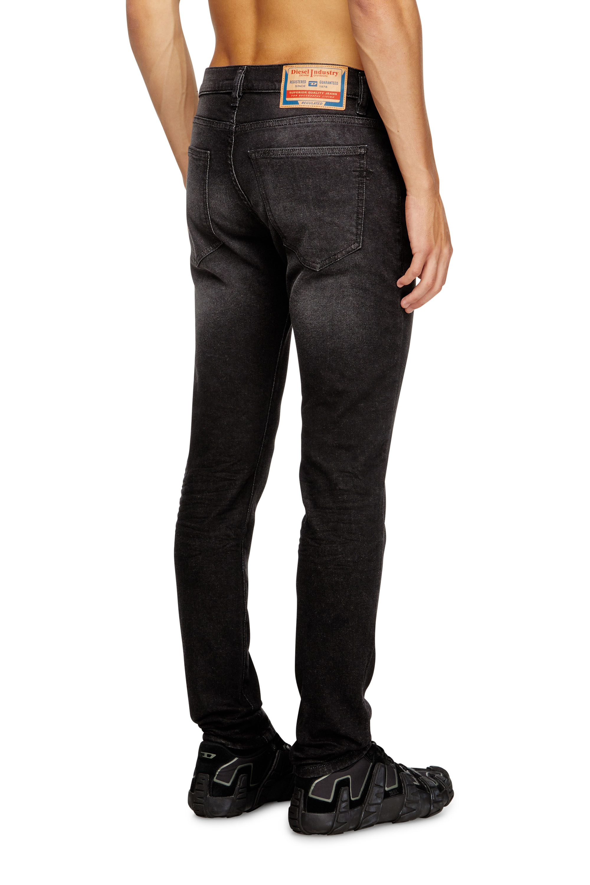Diesel - Slim Jeans 2019 D-Strukt 0DBDT Hombre, Negro/Gris oscuro - 2