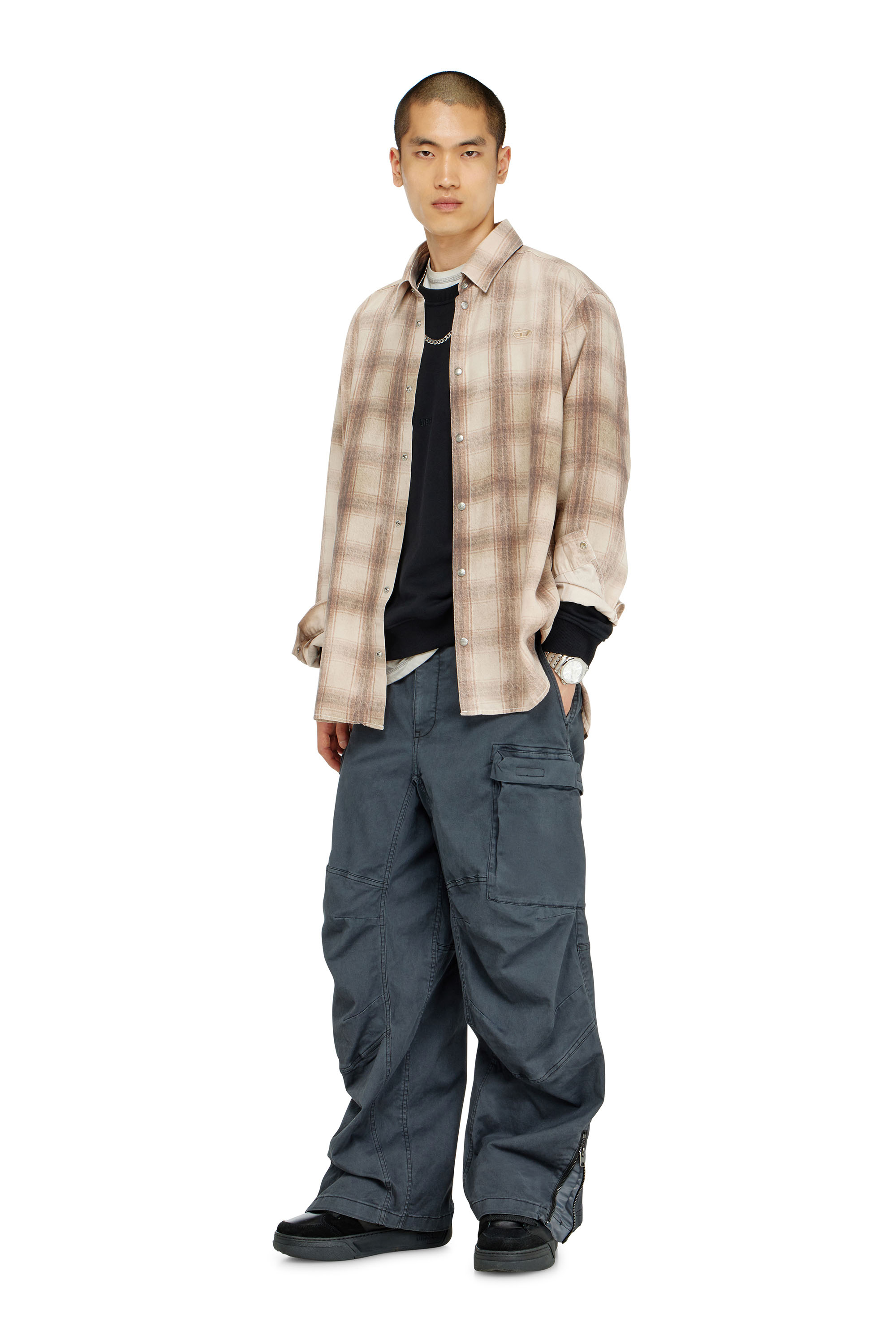 Diesel - S-NORM-AA5, Sudadera de algod&oacute;n con microbordado de logo Hombre in ToBeDefined - 2