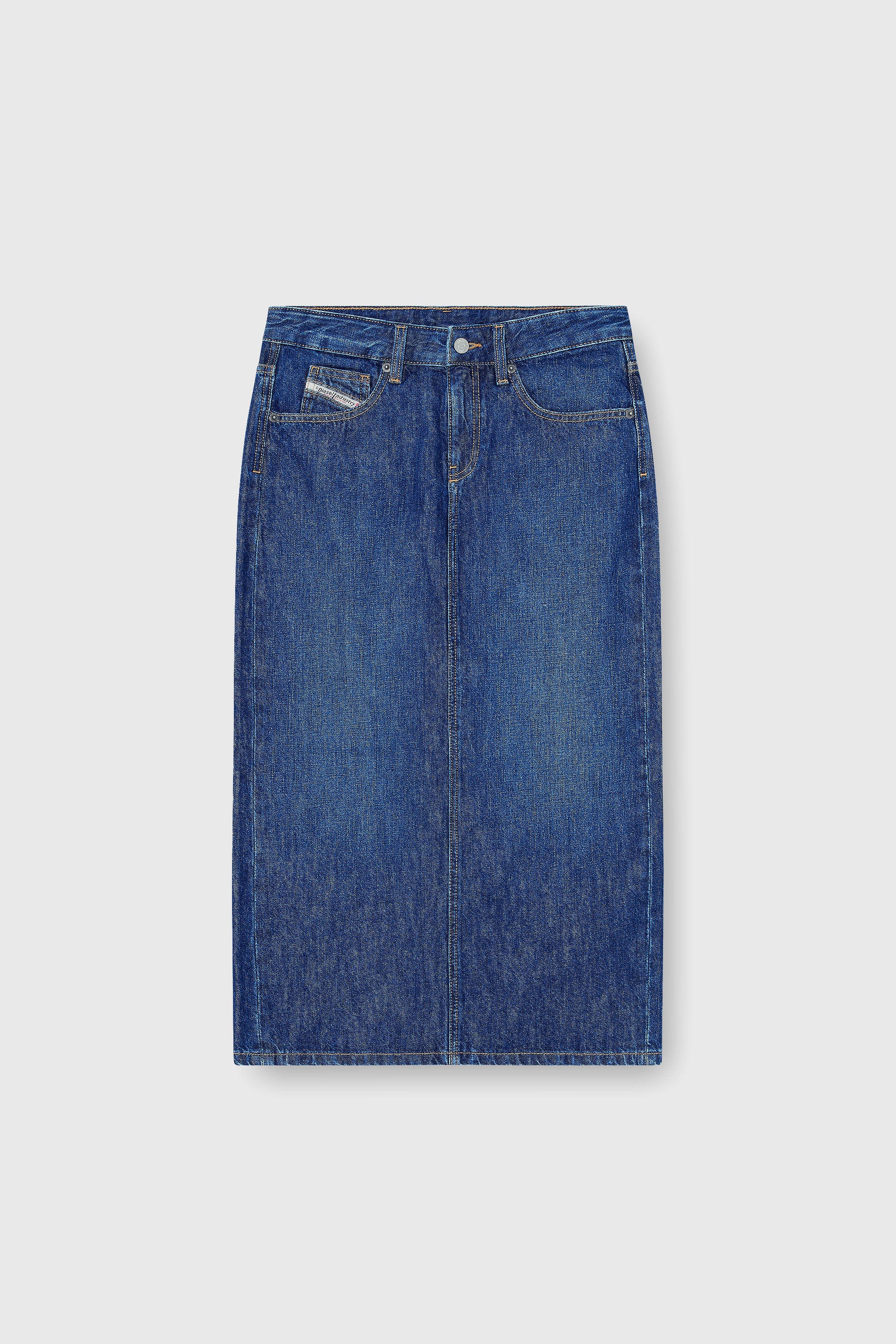 Diesel - DE-SKYE-D, Falda vaquera midi Mujer in Azul marino - 2