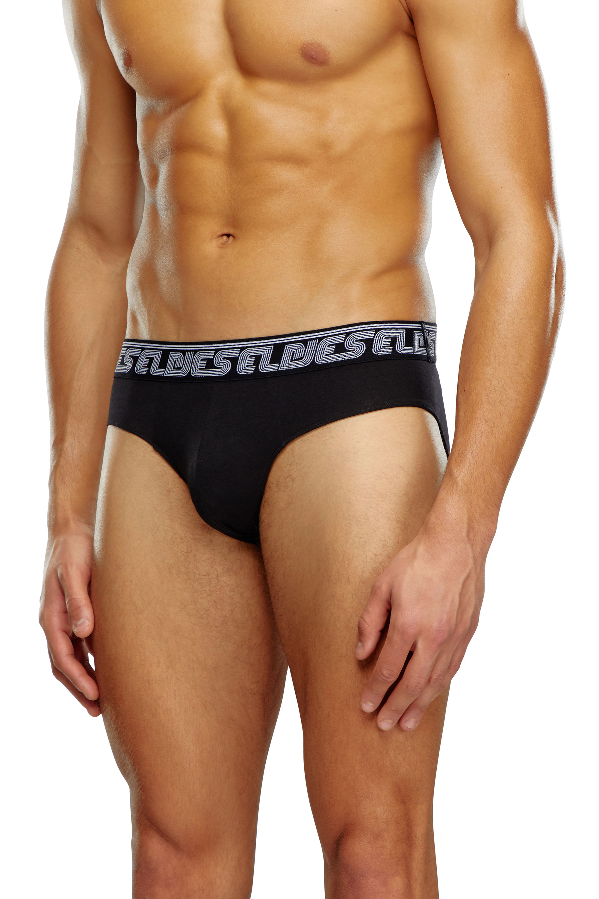 Diesel - UMBR-ANDRETHREEPACK, Paquete de tres slips lisos y con estampado DSL Hombre in Multicolor - 3