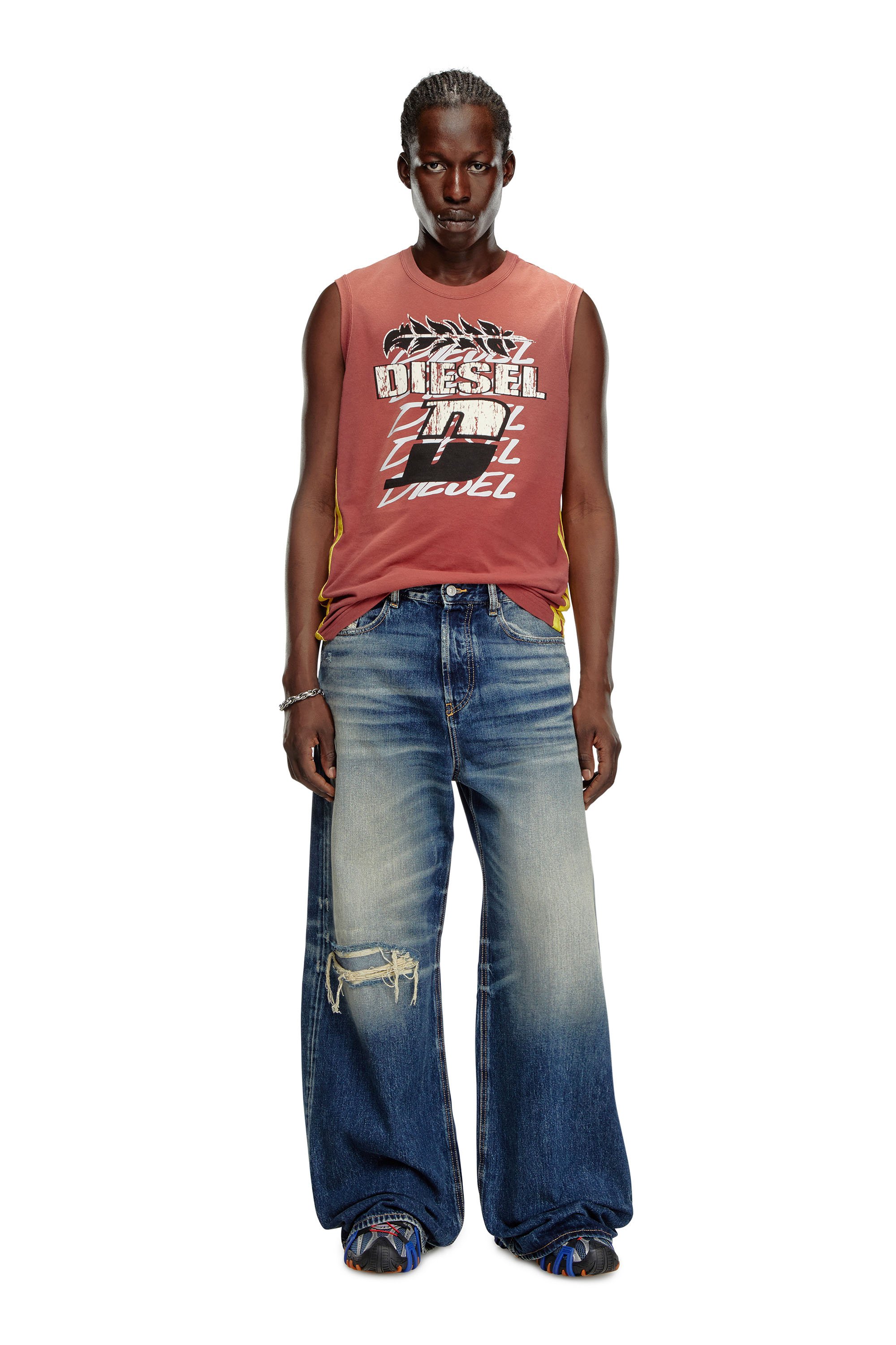 Diesel - Relaxed Jeans D-Rise 09J95 Hombre, Azul Oscuro - 2