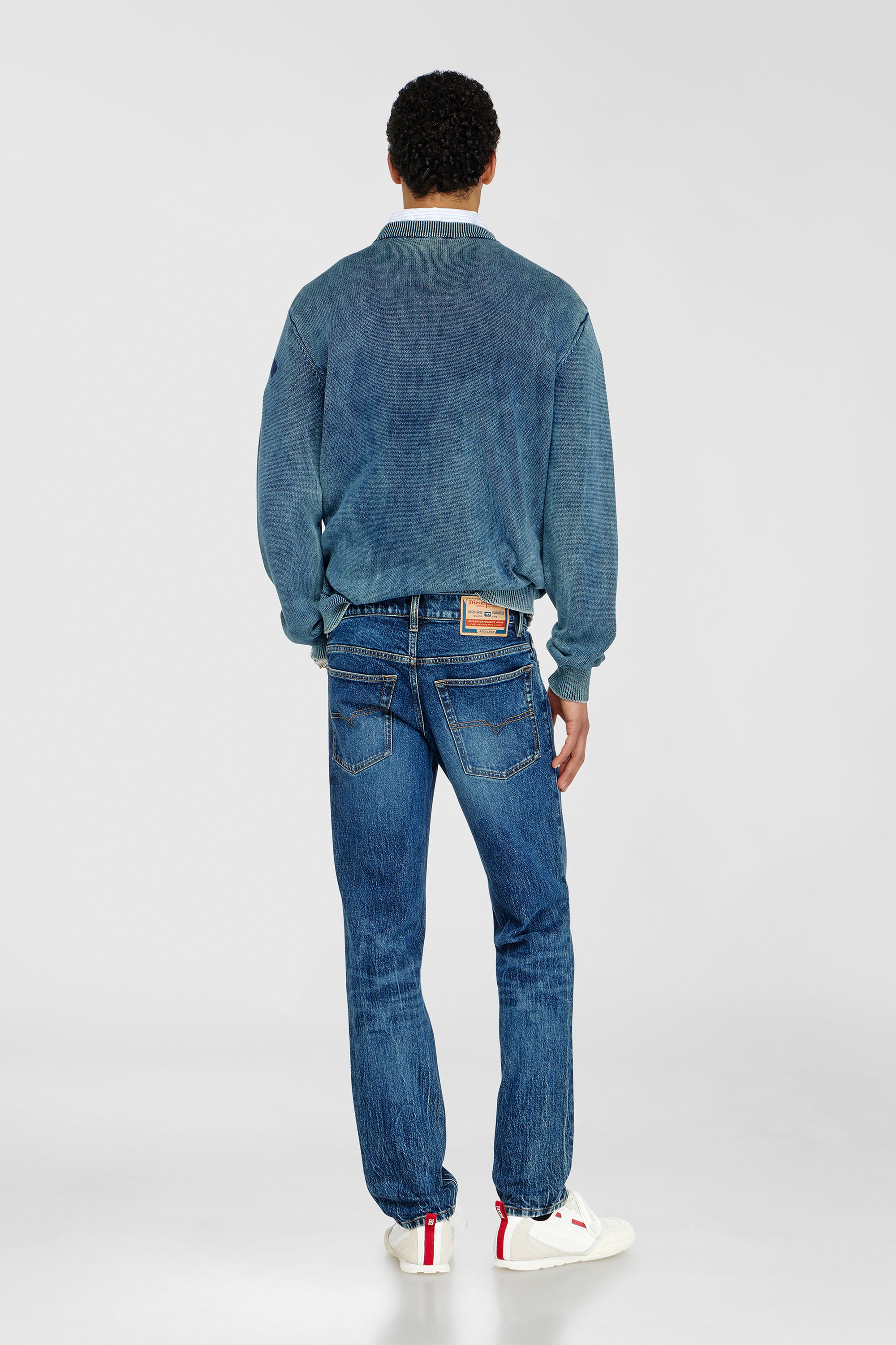 Diesel - Man's Regular Jeans 2023 D-Finitive 0KBBQ, Dark Blue - 3