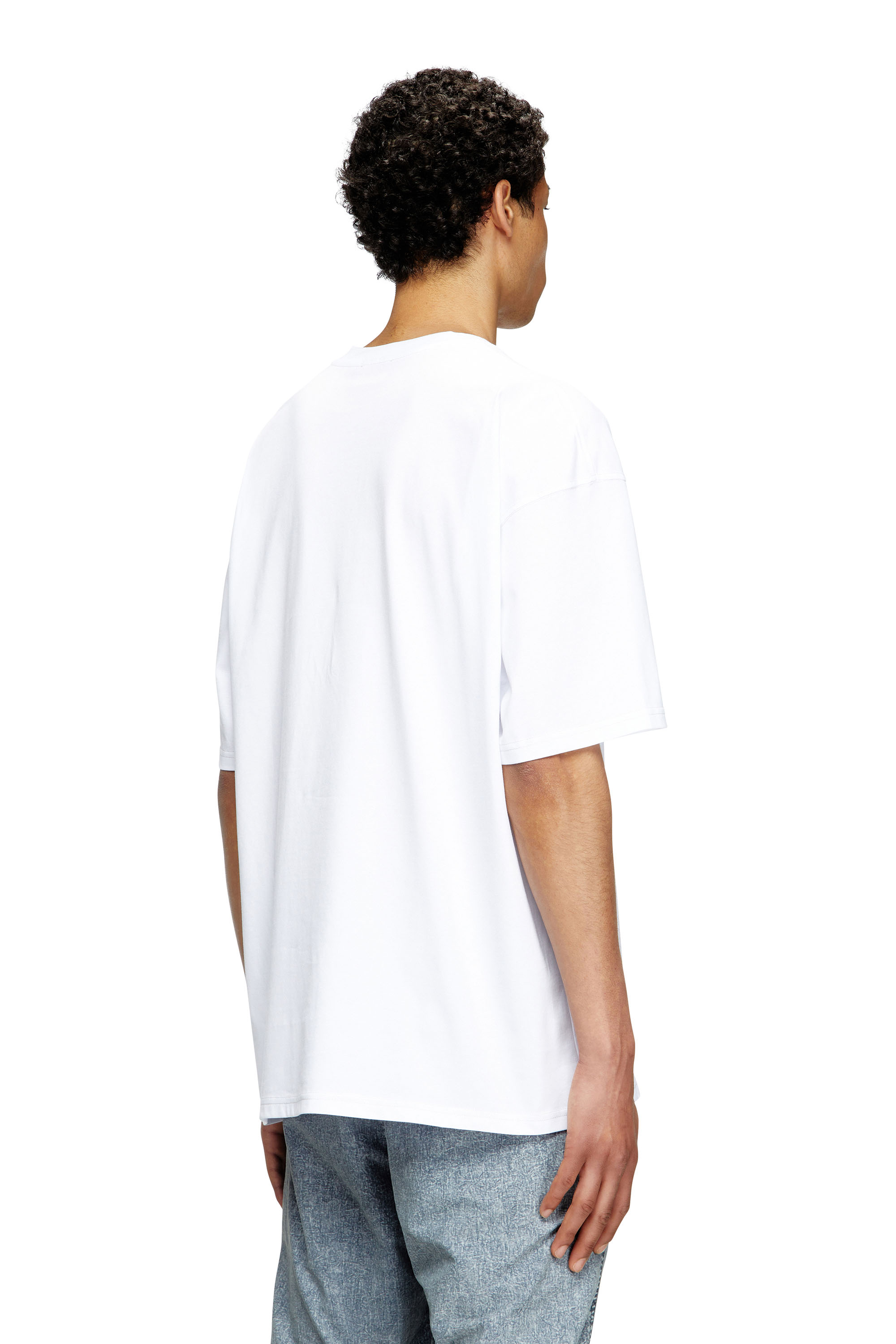 Diesel - T-BOXT-T7, Camiseta con estampado con efecto aerosol Hombre in Blanco - 4