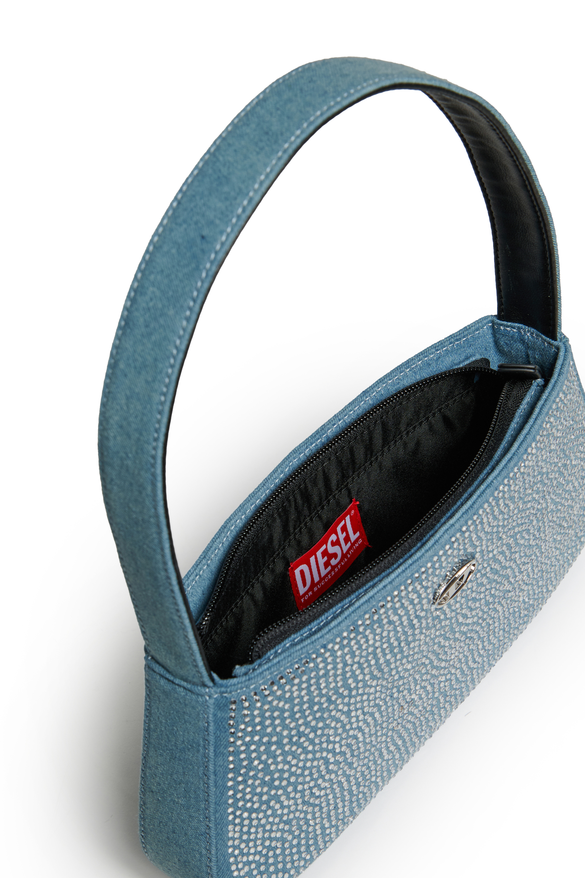 Diesel - WJULIE, WJulie - Bolso de algodón con strass Mujer in Azul marino - 5