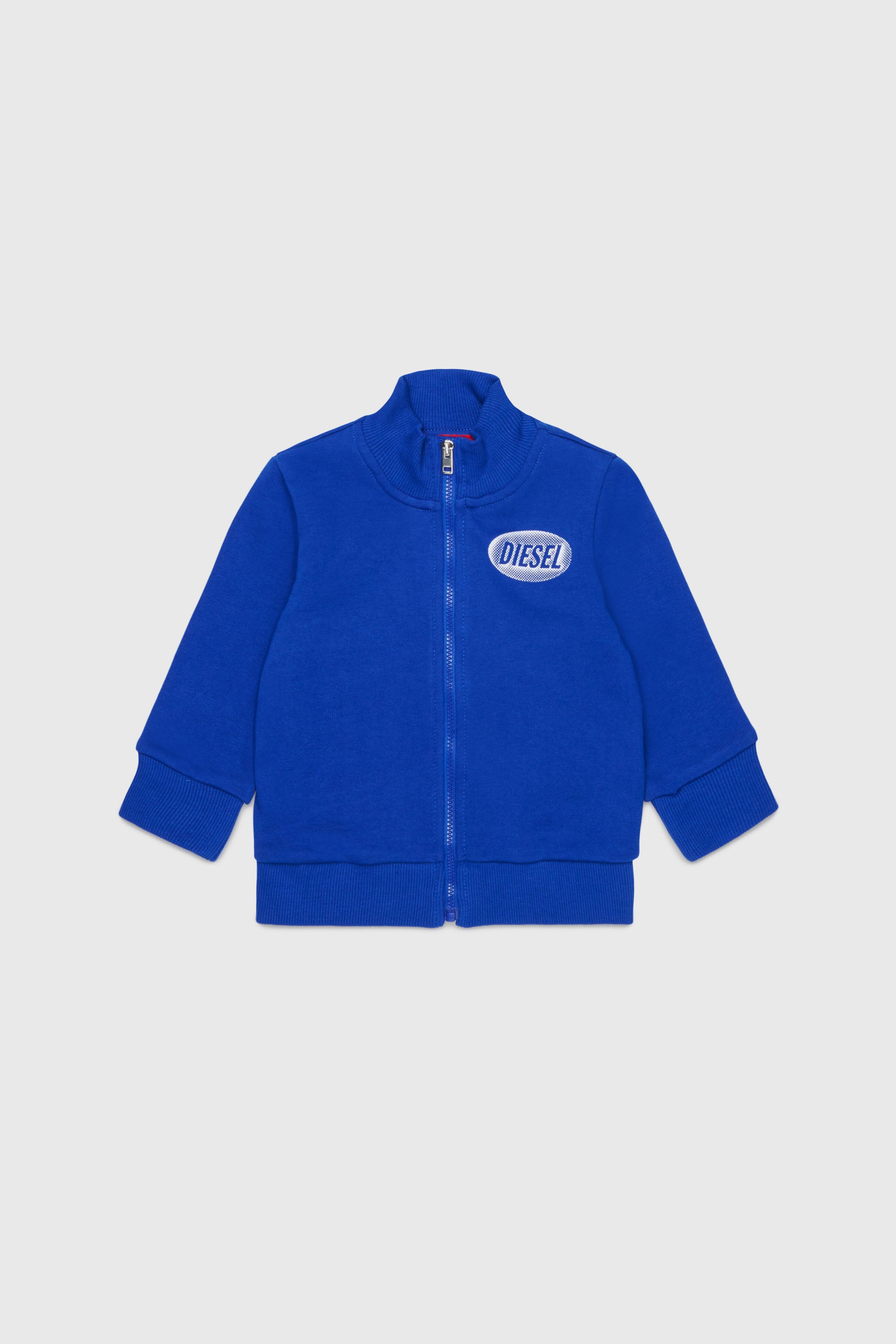 Diesel - SDSELZIPB, Sudadera con cremallera y estampado de logo Unisex in Azul marino - 2