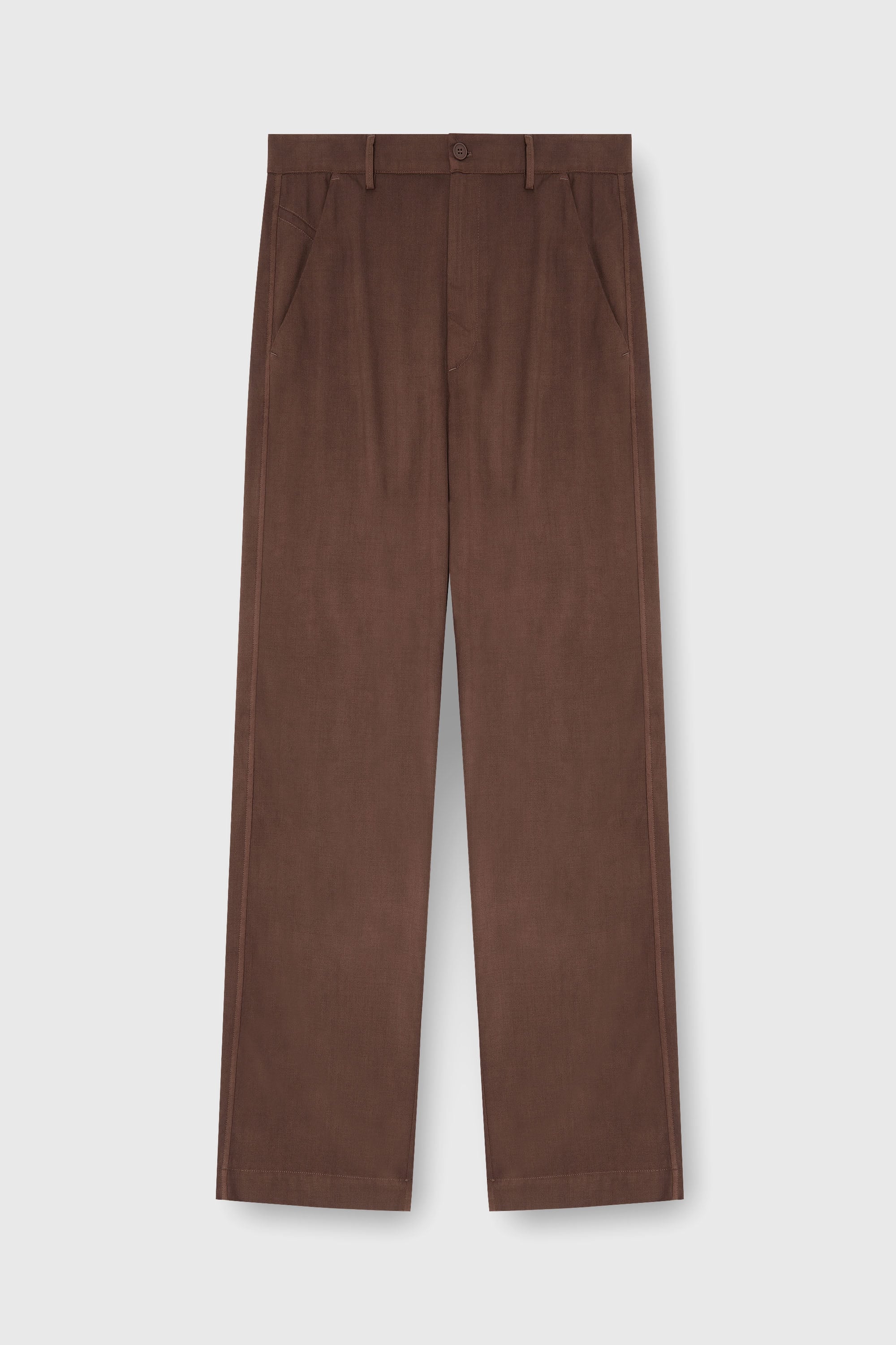Diesel - P-HANT-CHINO-AECB, Pantal&oacute;n chino de lana stretch ligera Hombre in Marr&oacute;n - 2