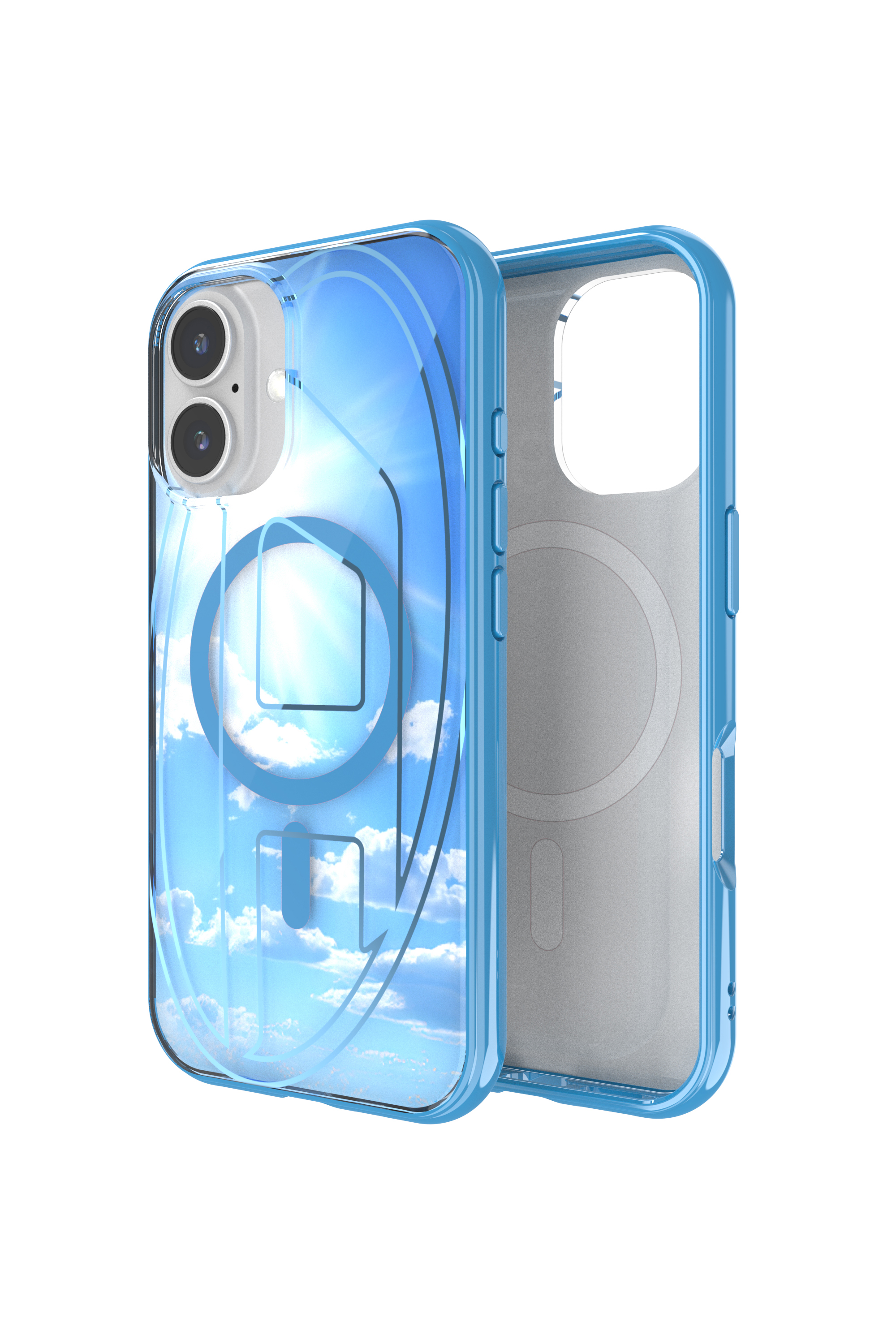 Diesel - 60252 AOP CASE, Funda Oval D con MagSafe iPhone 16 Unisex in Azul marino - 1