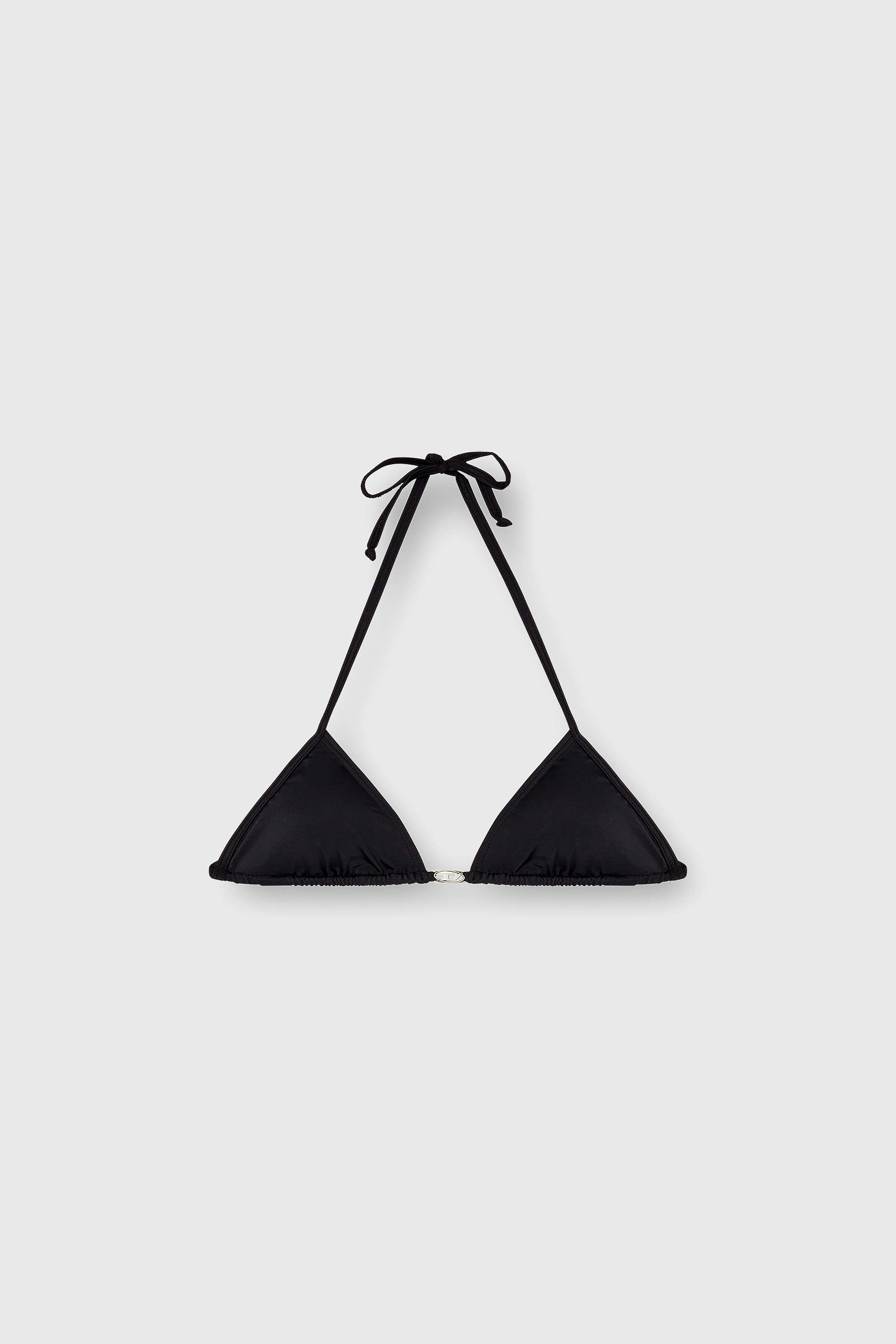 Diesel - ELETTRA-DNM, Top de bikini de nailon con cierre de lazo Mujer in Negro - 2