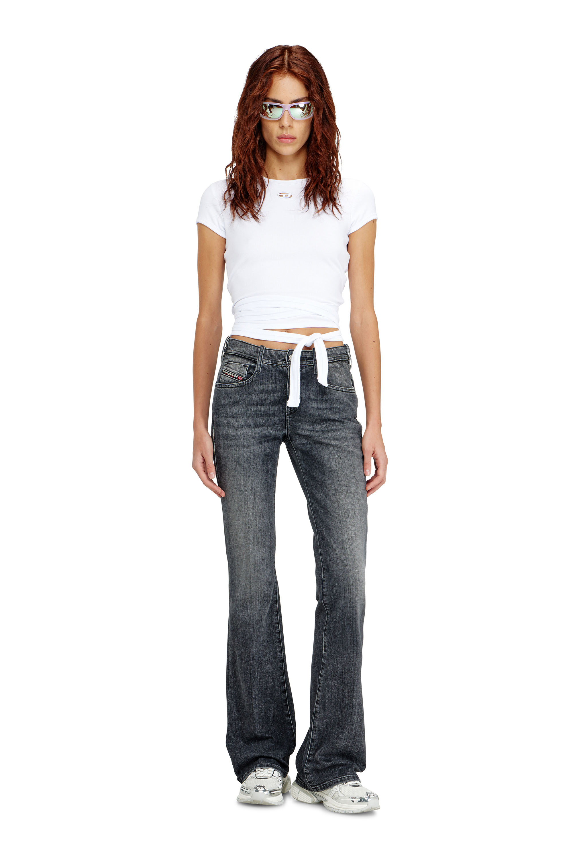 Diesel - Bootcut Jeans 1969 D-Ebbey 09K98 Mujer, Negro/Gris oscuro - 2