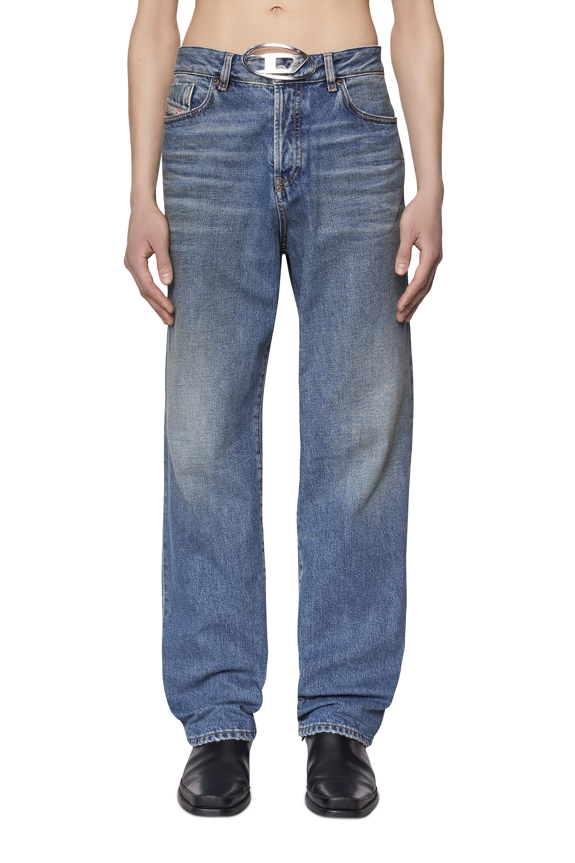 Diesel - 1955 007A7 Straight Jeans, Azul medio - Image 1