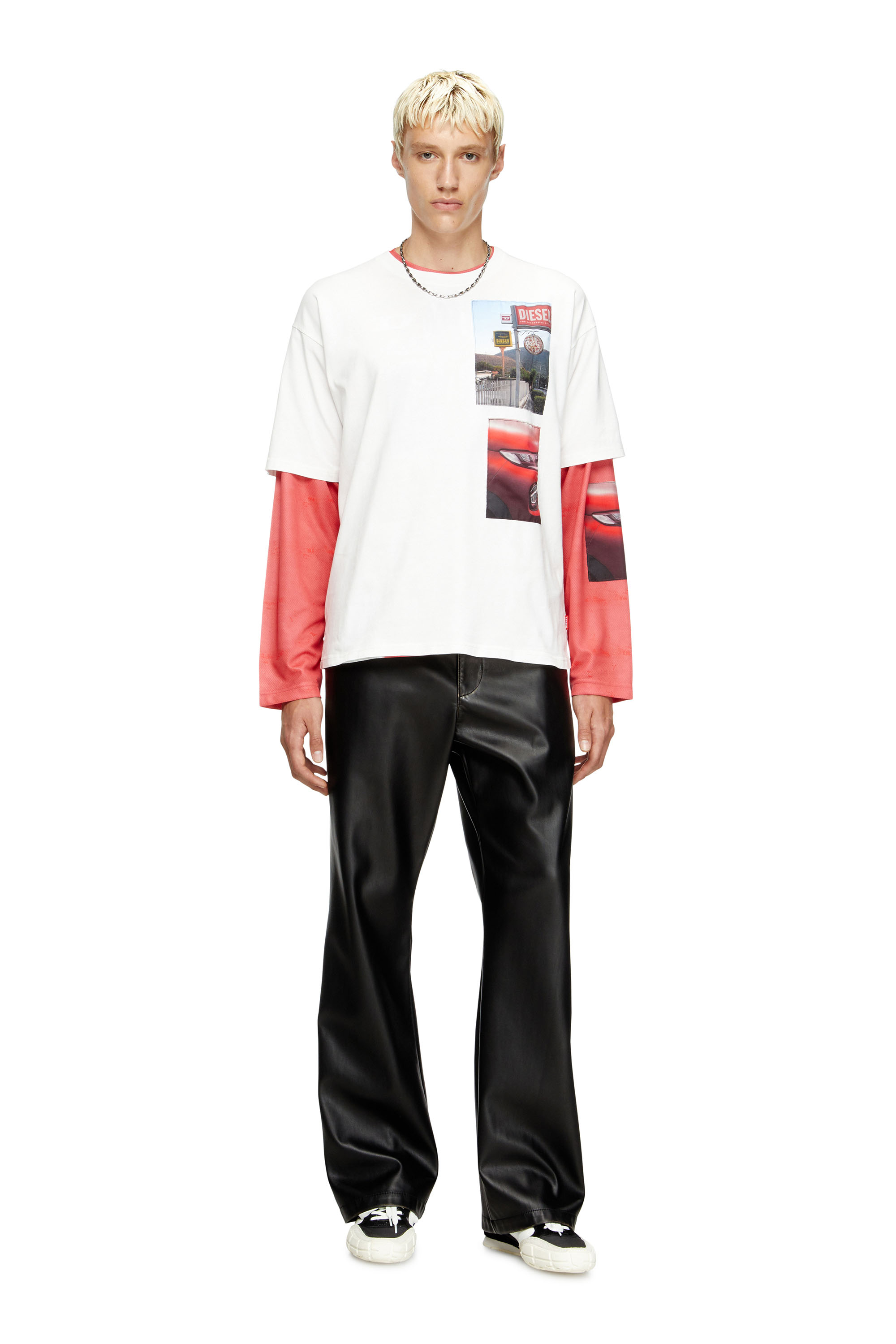 Diesel - T-BOXT-T3, Camiseta con parches fotográficos con el logotipo Hombre in Blanco - 2