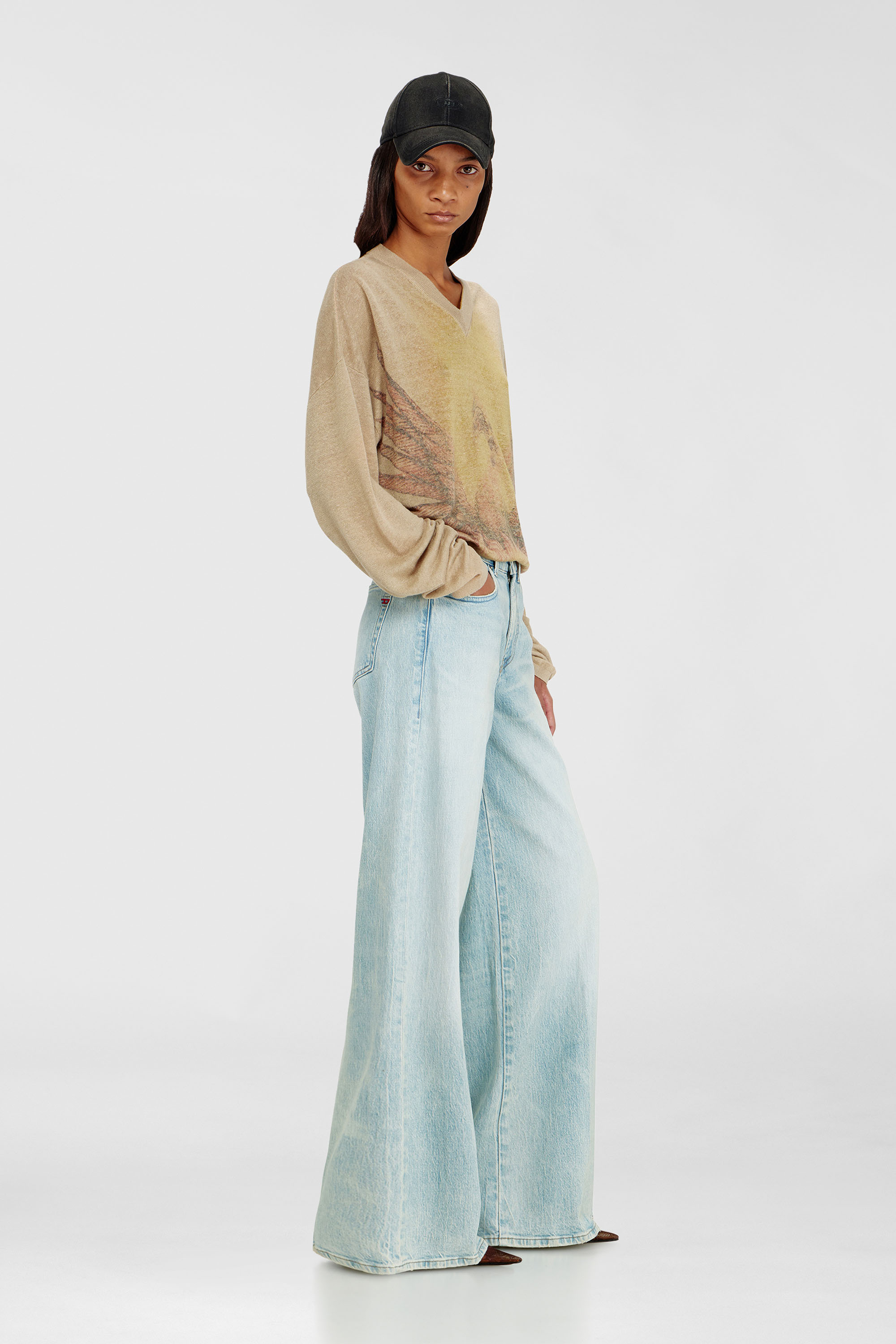 Diesel - Flare Jeans 1978 D-Akemi 0KBBX Mujer, Azul Claro - 2