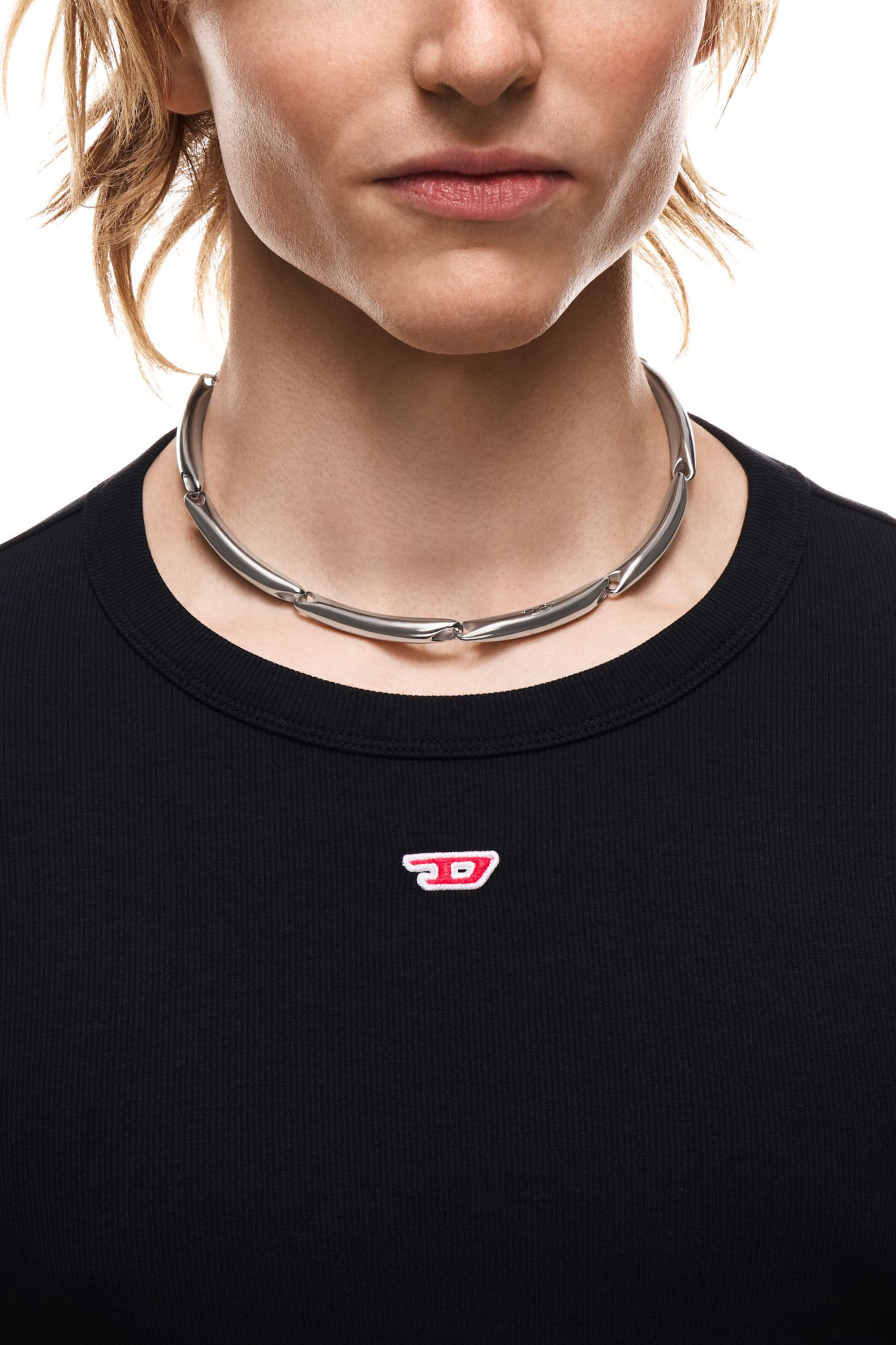 Diesel - DX1697040 JEWELLERY, Collar de cadena de acero inoxidable Unisex in Plateado - 4