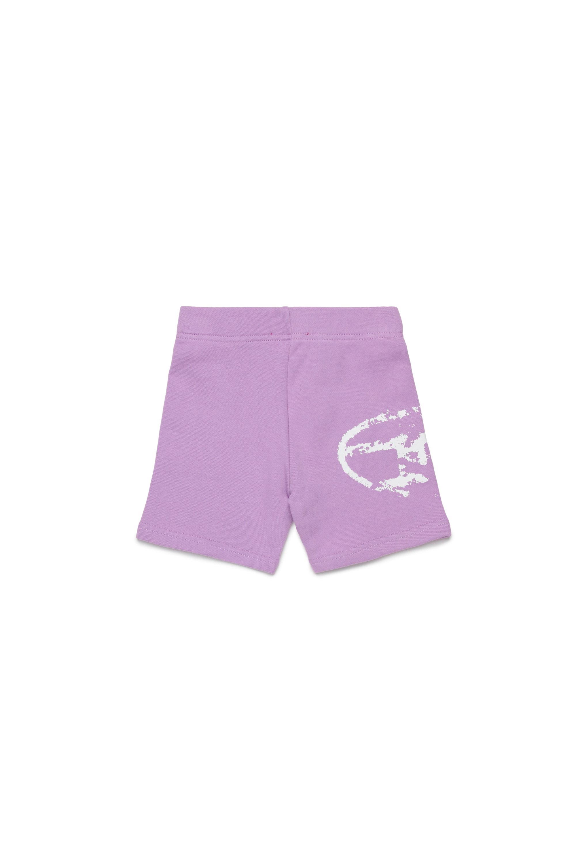 Diesel - PESDISHORTB, Pantalones cortos de algodón con logotipo Oval D desgastado Unisex in Morado - 2