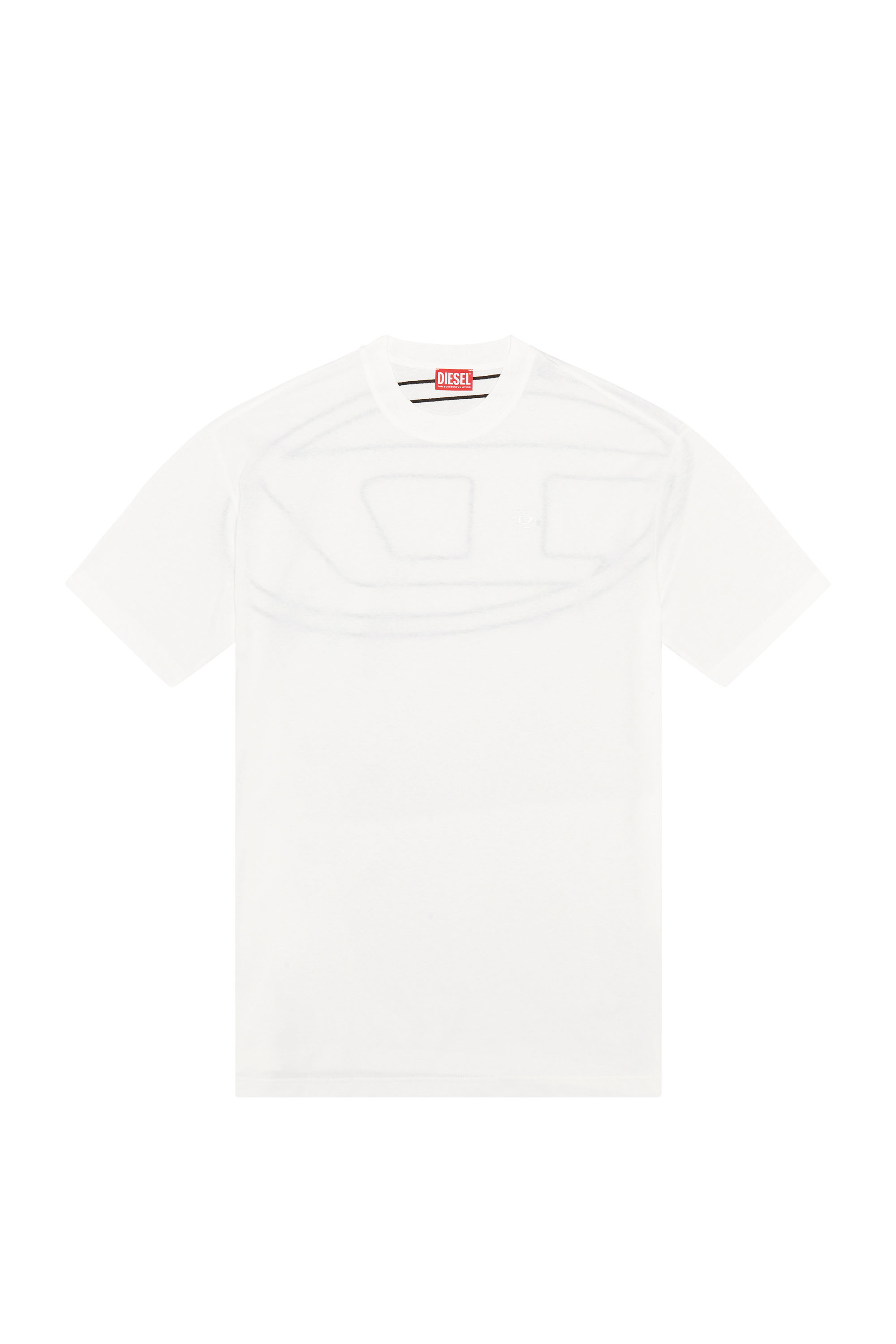 Diesel - T-BOGGY-MEGOVAL-D, Camiseta con bordado oval D grande Hombre in Blanco - 2