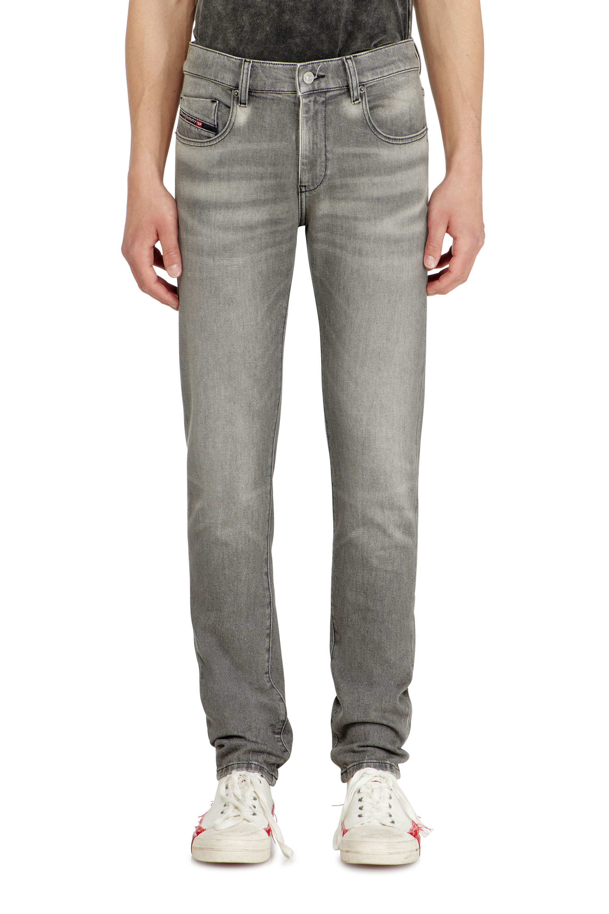 Diesel - Slim Jeans 2019 D-Strukt 0KBBL Hombre, Gris Claro - 1