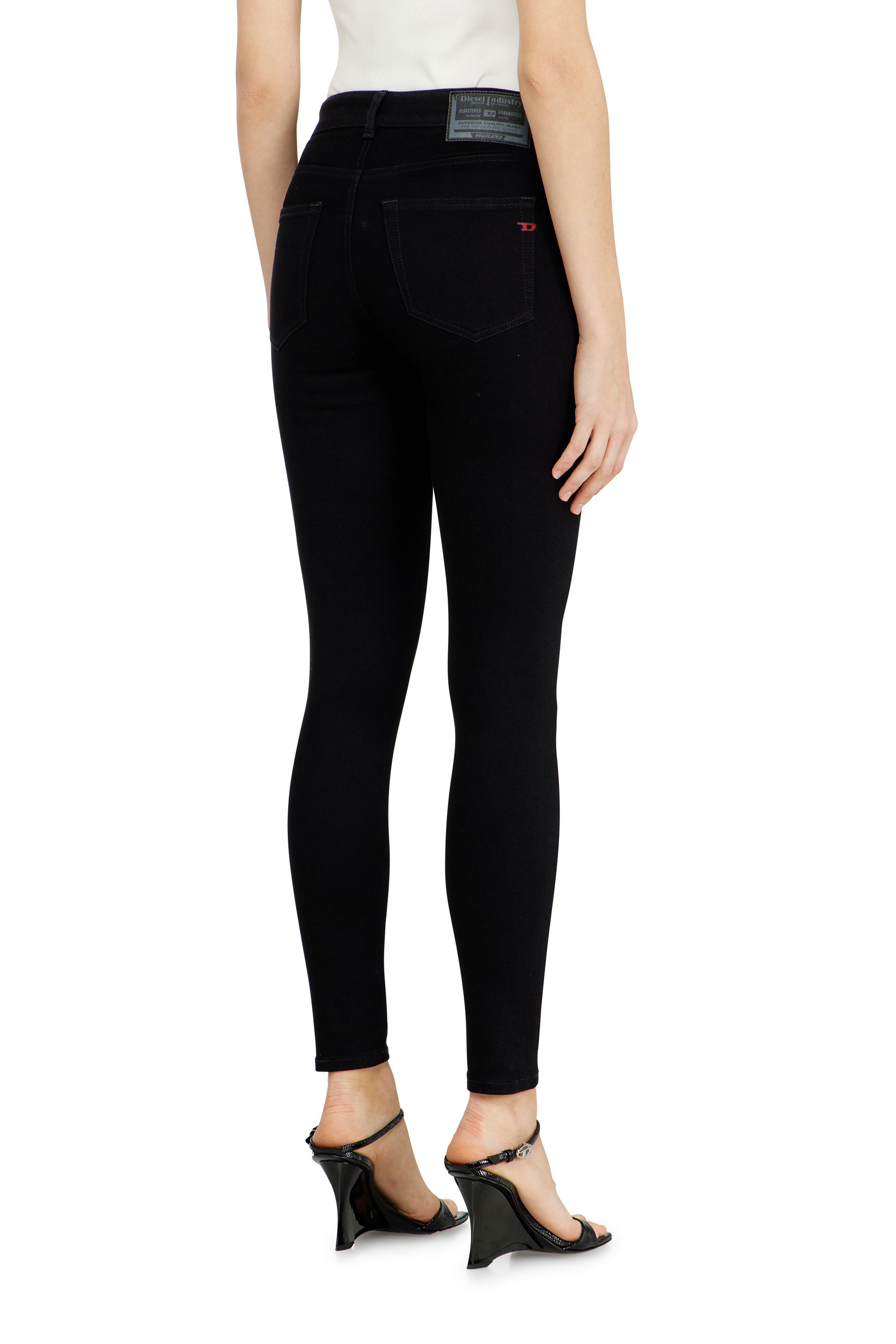 Diesel - Skinny Jeans 2017 Slandy 069EF Mujer, Negro/Gris oscuro - 5