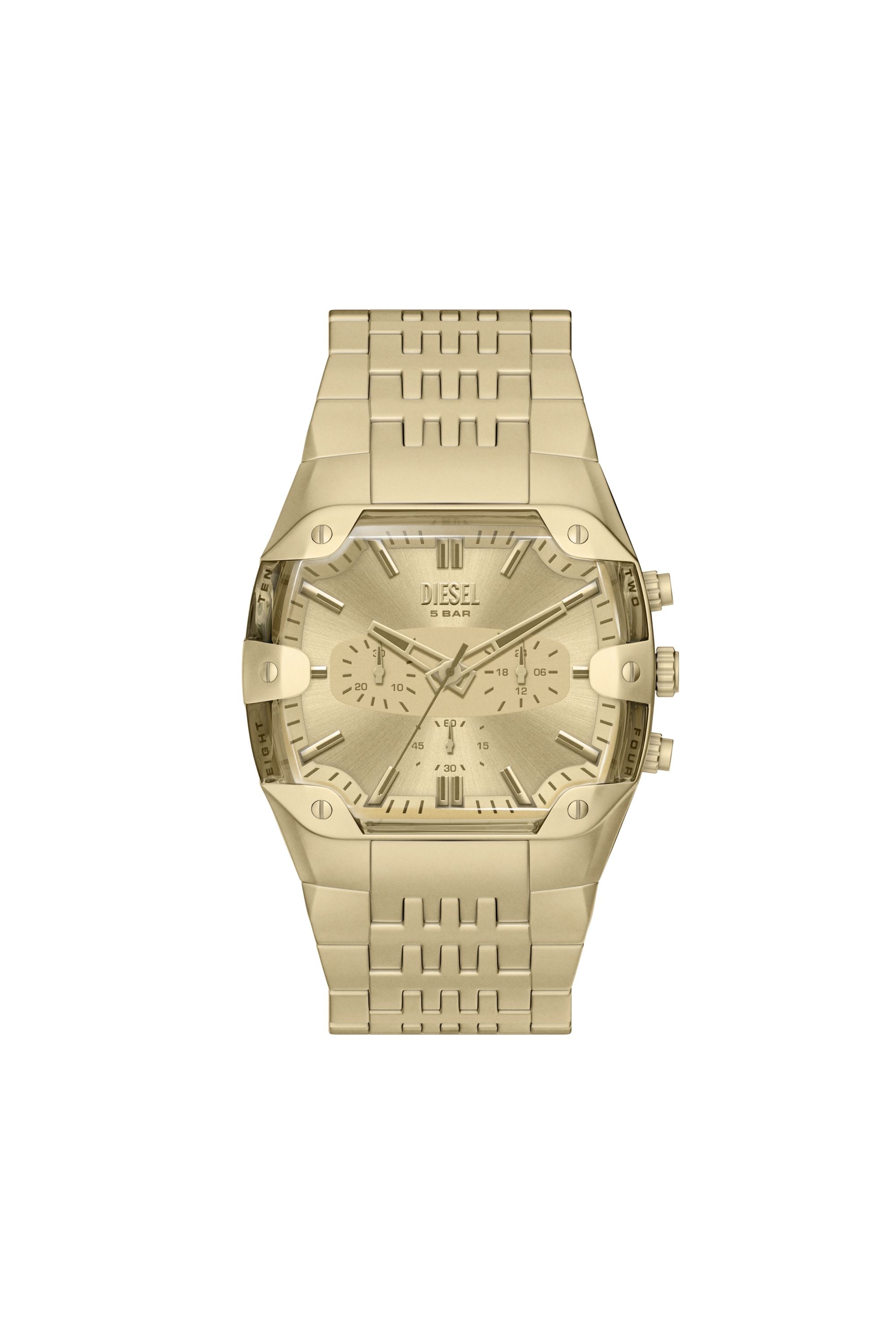 Diesel - DZ4718 WATCH, Reloj Spiked Cushion de acero inoxidable tono dorado Hombre in Dorado - 1